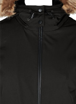 Winterjas met rits en zakken, Black, Packshot image number 2