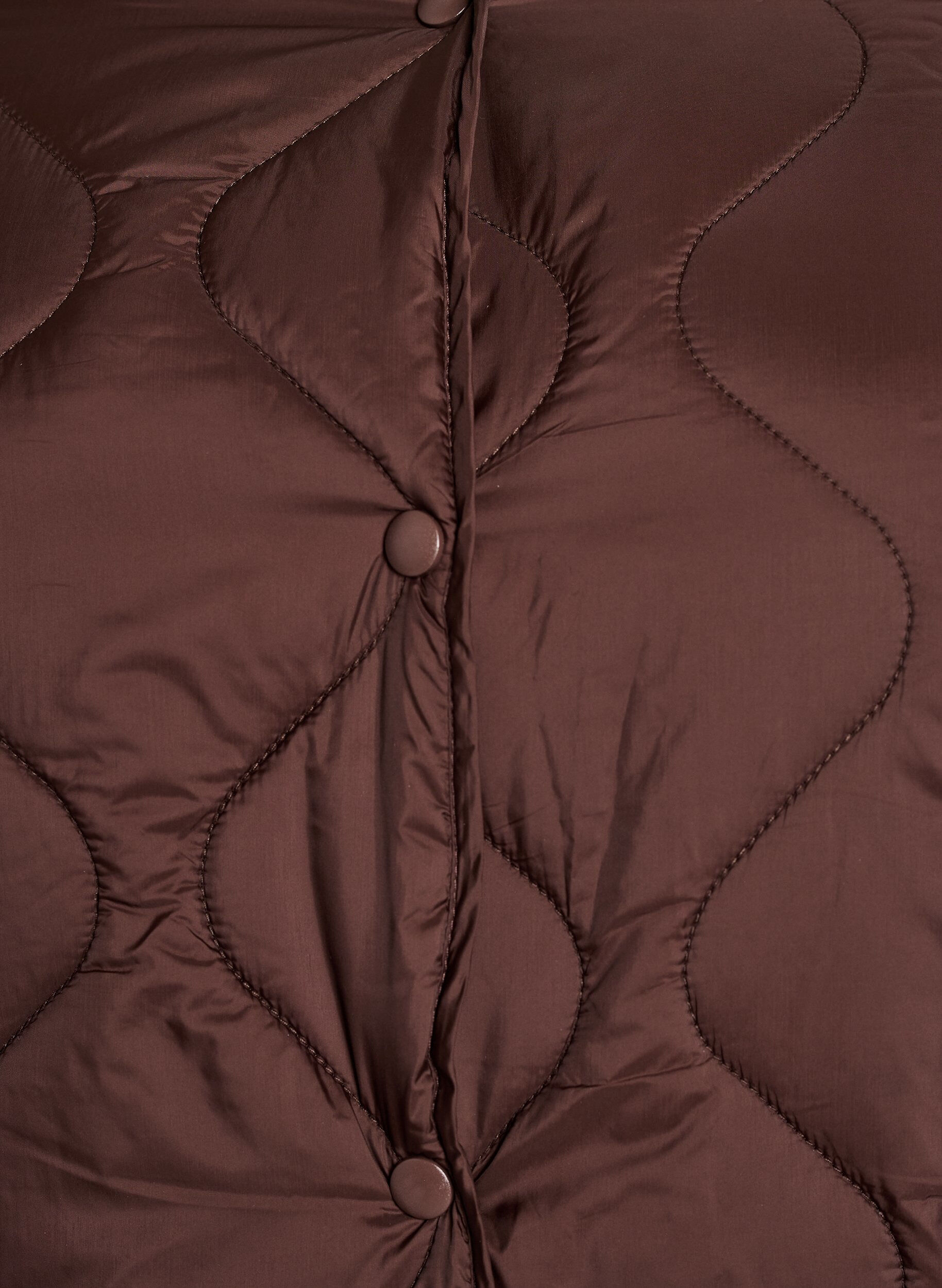 ZizziVeste matelass&eacute;e avec boutons-pression et col rond, Marron, Packshot image number 2