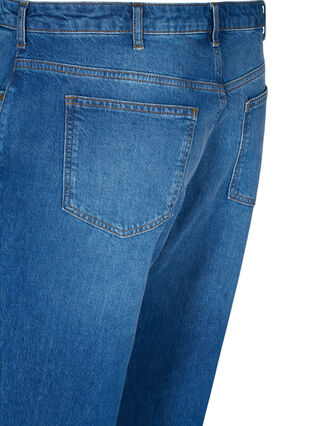 Cropped mom fit Mille jeans met losse pasvorm, Blue denim, Packshot image number 3