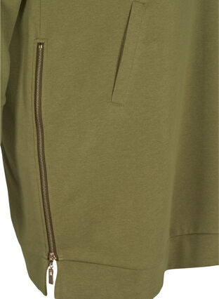 Robe pull avec poches et fente, Olive Drab, Packshot image number 3