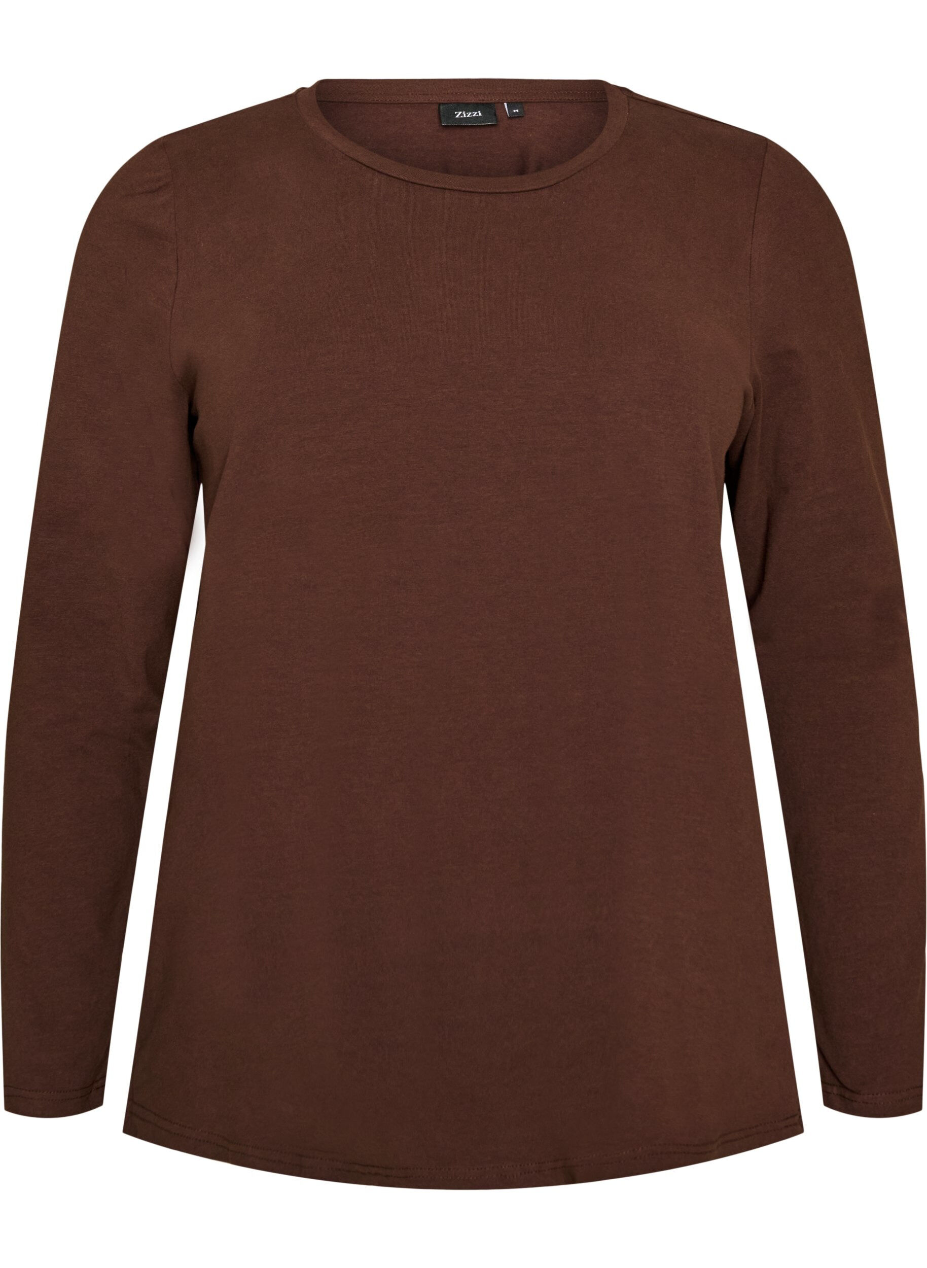 Blouse basique en jersey &agrave; manches longues