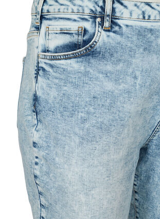 Mom fit jeans in katoen, Light blue denim, Packshot image number 2