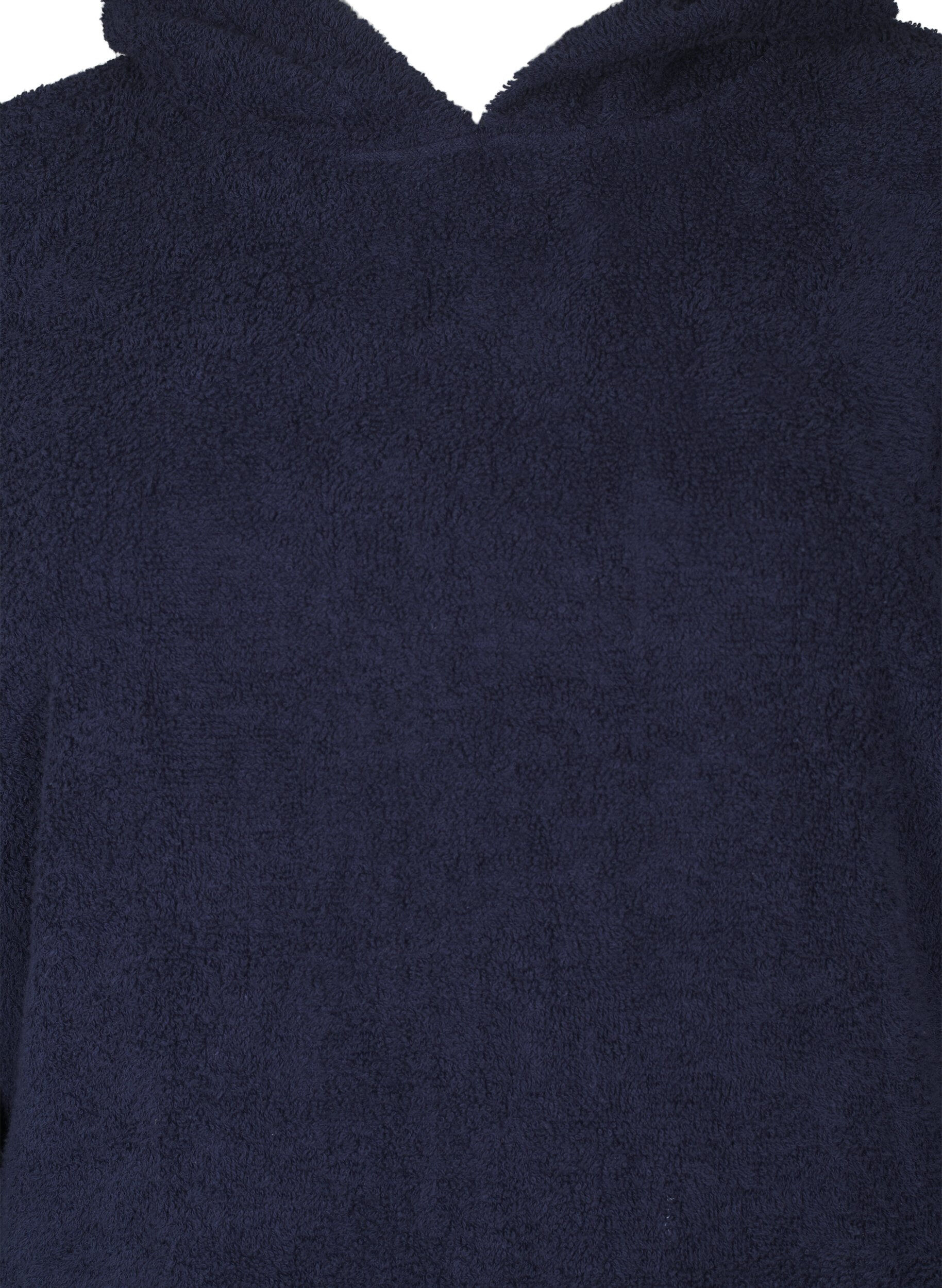 ZizziTerry poncho met capuchon, Navy Blazer, Packshot image number 2