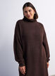 Robe en maille &agrave; col roul&eacute;, Marron, Model image number 3
