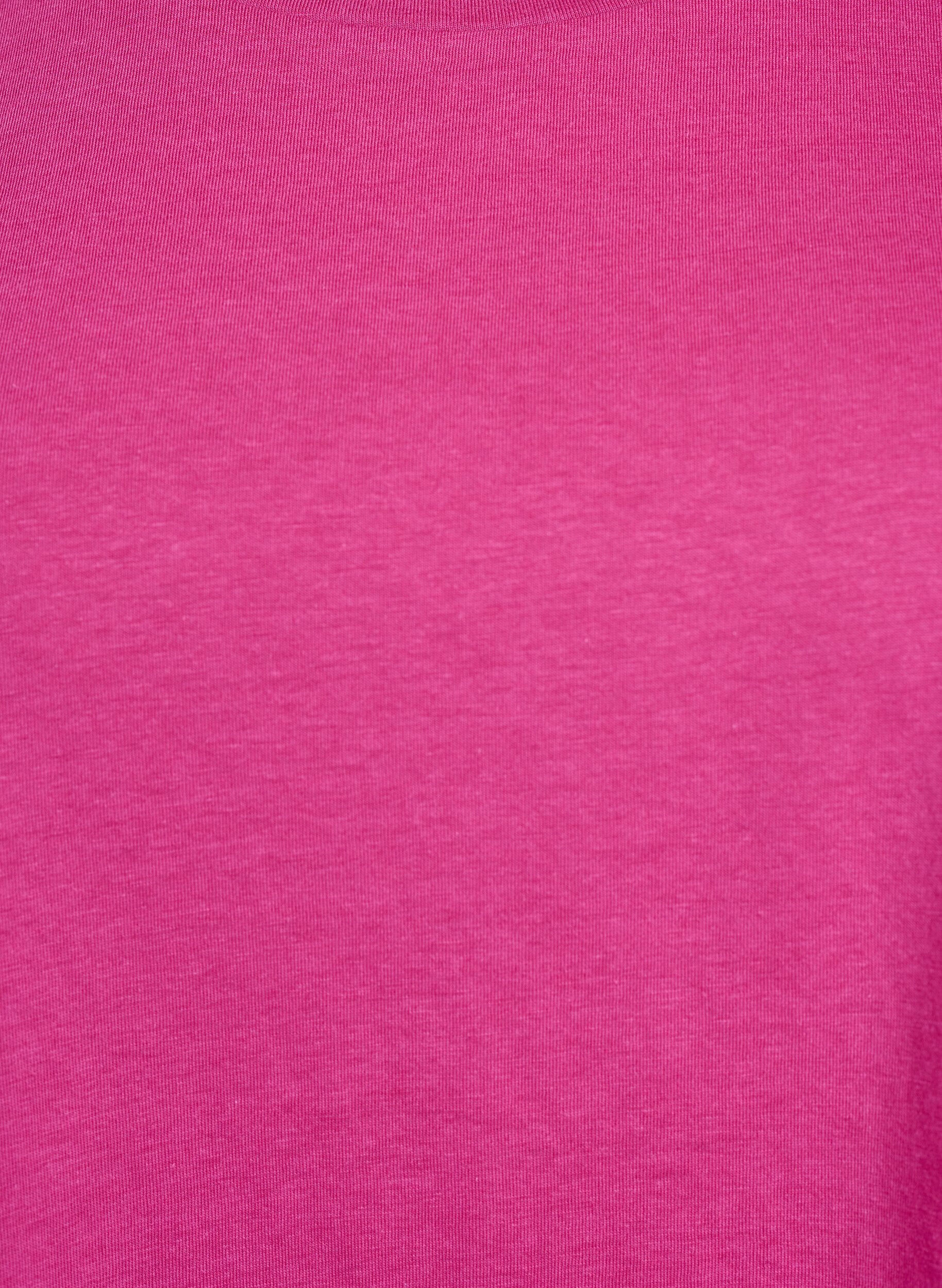 ZizziT-shirt met korte mouwen van katoenmix, Roze, Packshot image number 2