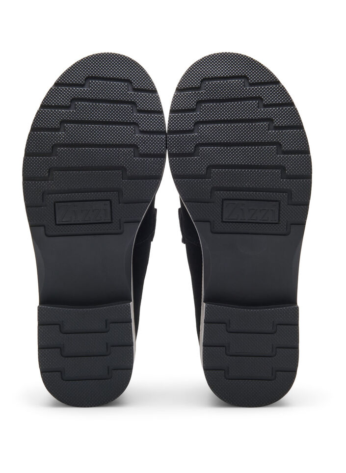 Wijde loafers, Black, Packshot image number 4