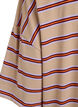 Oversized T-shirt met strepen en 1/2 mouwen, Beige, Packshot image number 3
