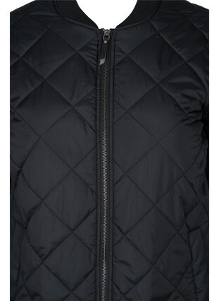 Veste matelassée avec poches et fente, Black, Packshot image number 2