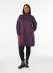 Robe sweat-shirt courte &agrave; col montant et poches, Violet, Model image number 1