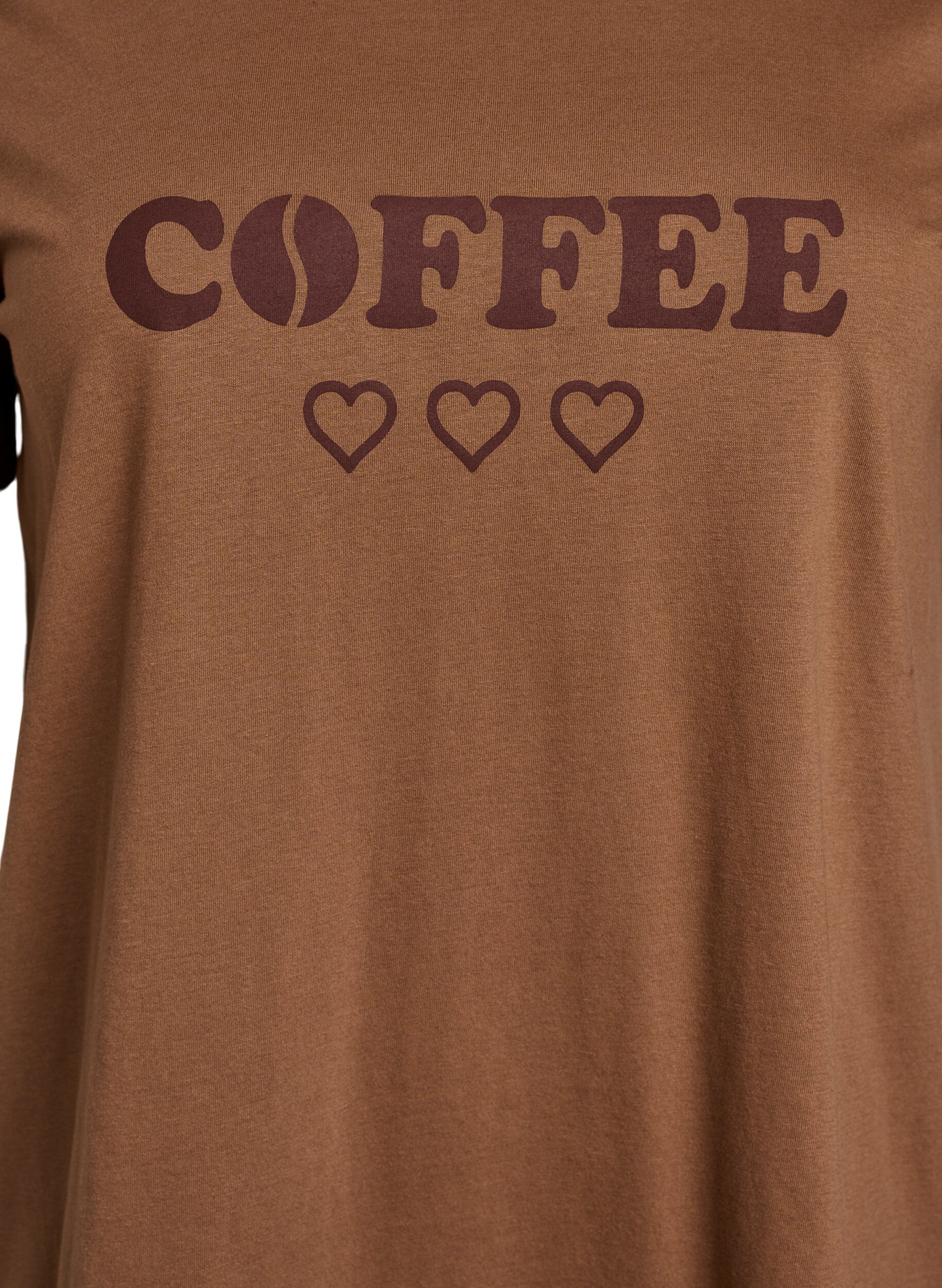 ZizziT-shirt met print, Bruin, Packshot image number 2