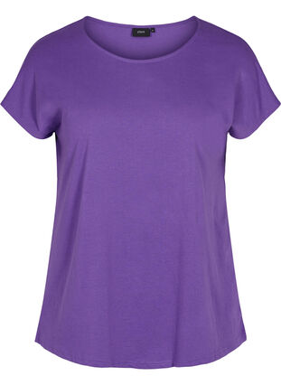 T-shirt met mix van katoen, Ultra Violet, Packshot image number 0
