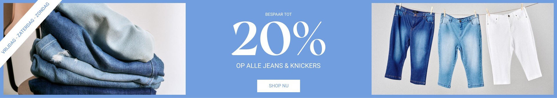 20% op alle jeans en gebreide kleding - Zizzi
