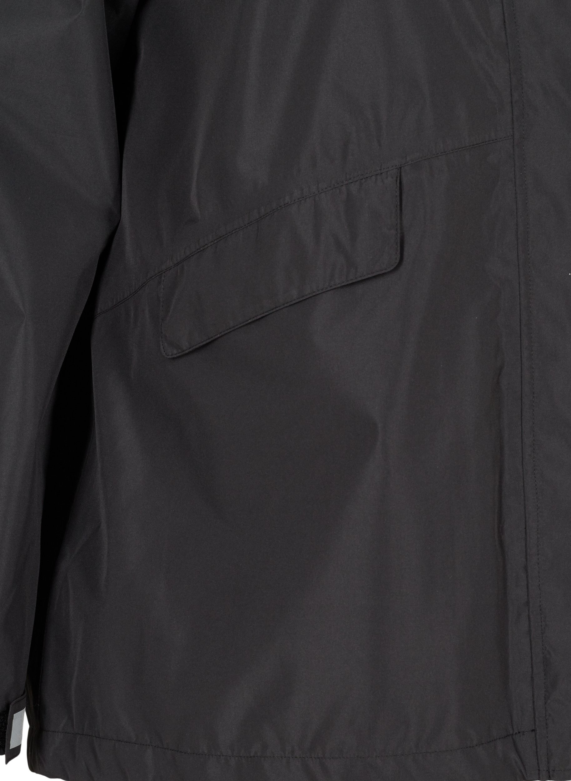 Veste de pluie pour sport à capuches avec poches, Black, Packshot image number 2