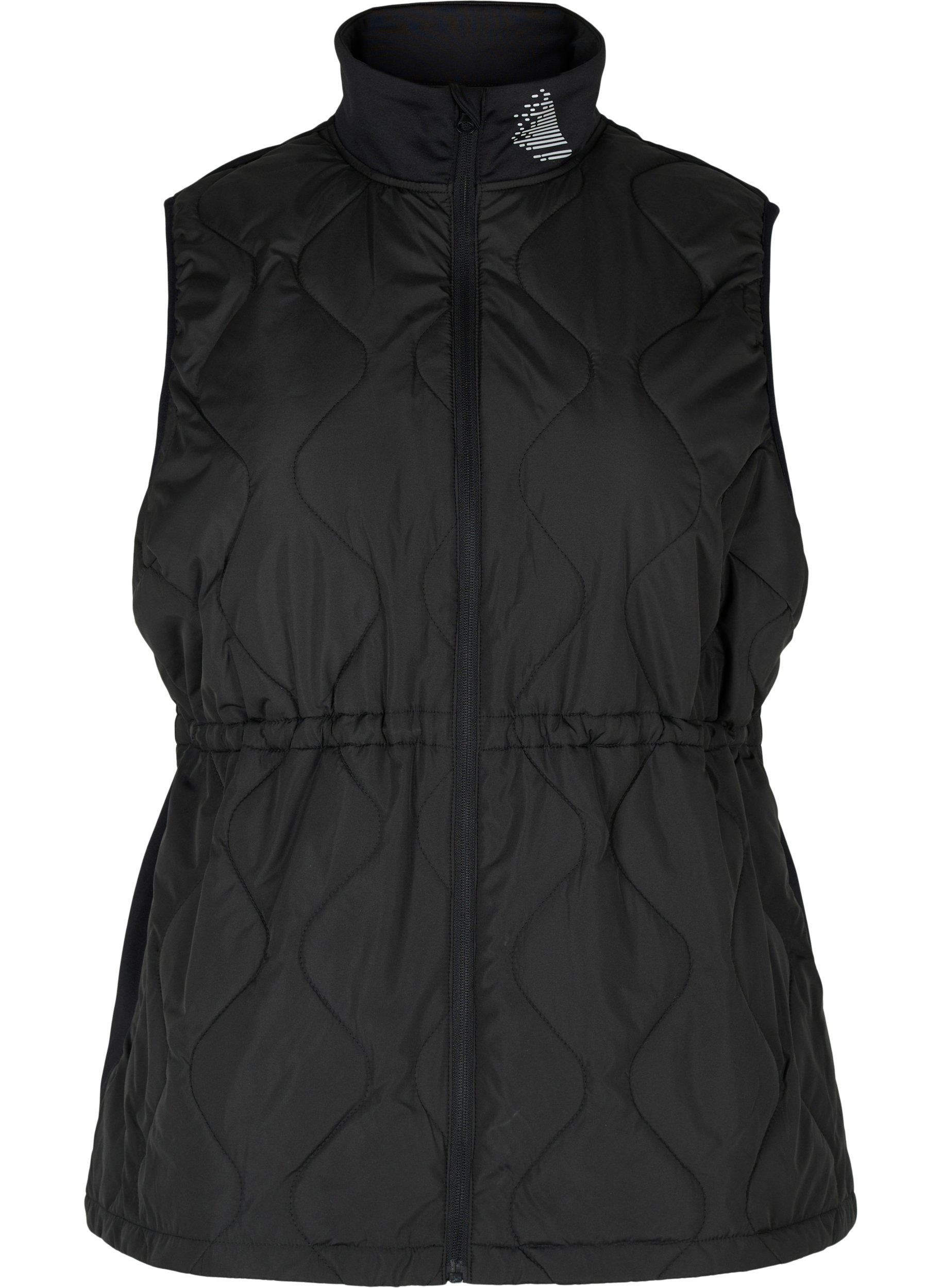 Vest met elastiek in de taille, Black, Packshot image number 0