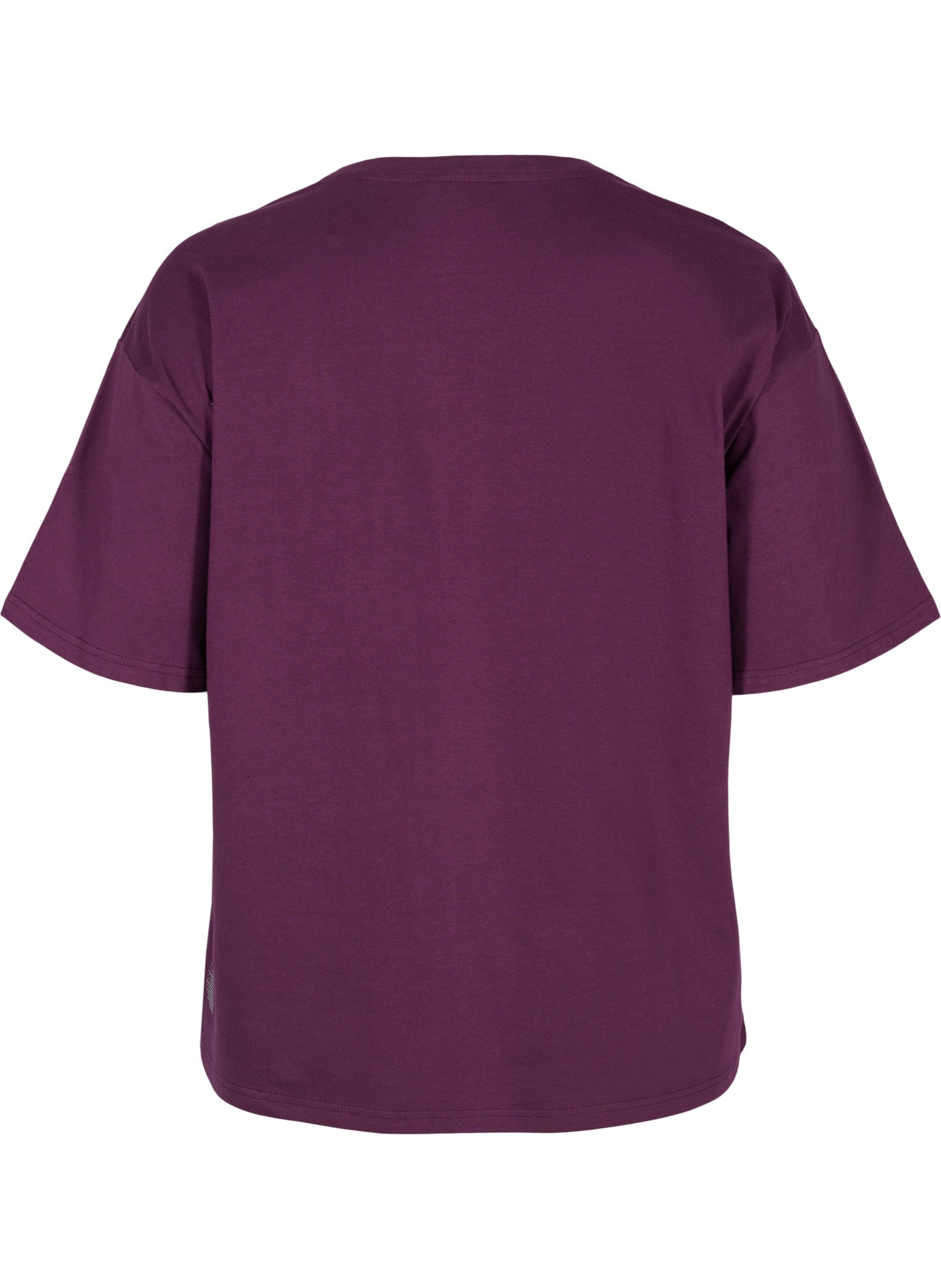 T-shirt de sport en coton, Blackberry Wine, Packshot image number 1