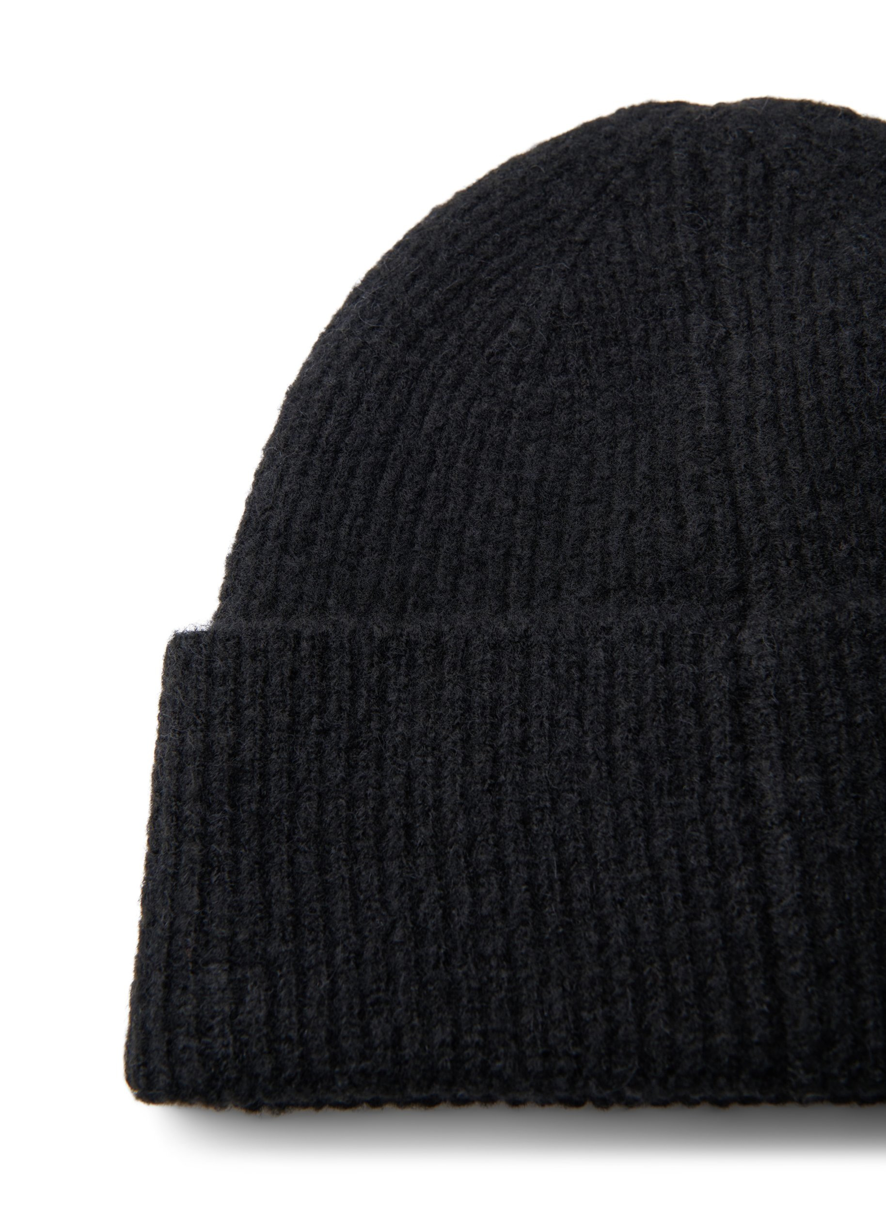 Bonnet tricoté avec de la laine, Black, Packshot image number 2