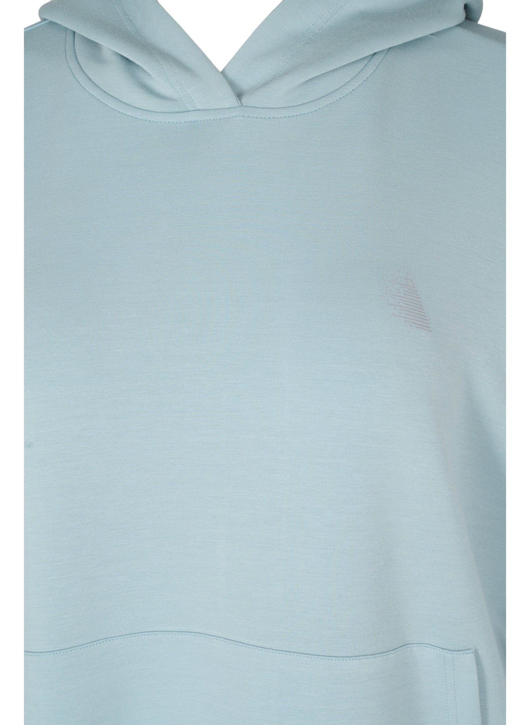 Sweat-shirt à capuche et manches 3/4, Slate, Packshot image number 2