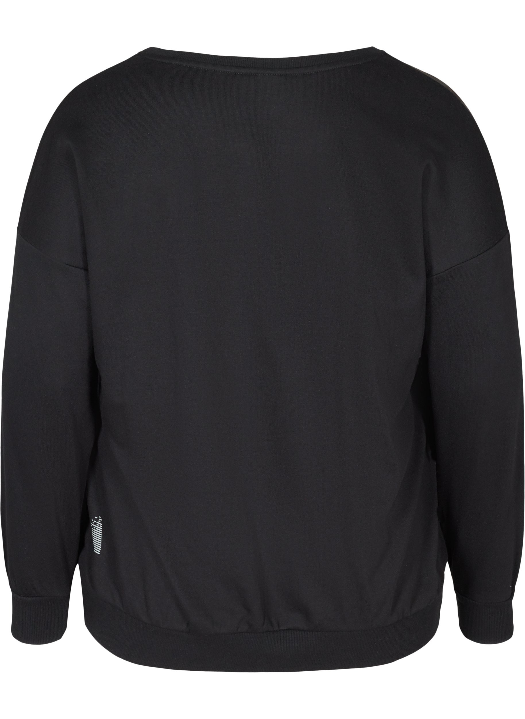 Sweatshirt met print details, Black, Packshot image number 1