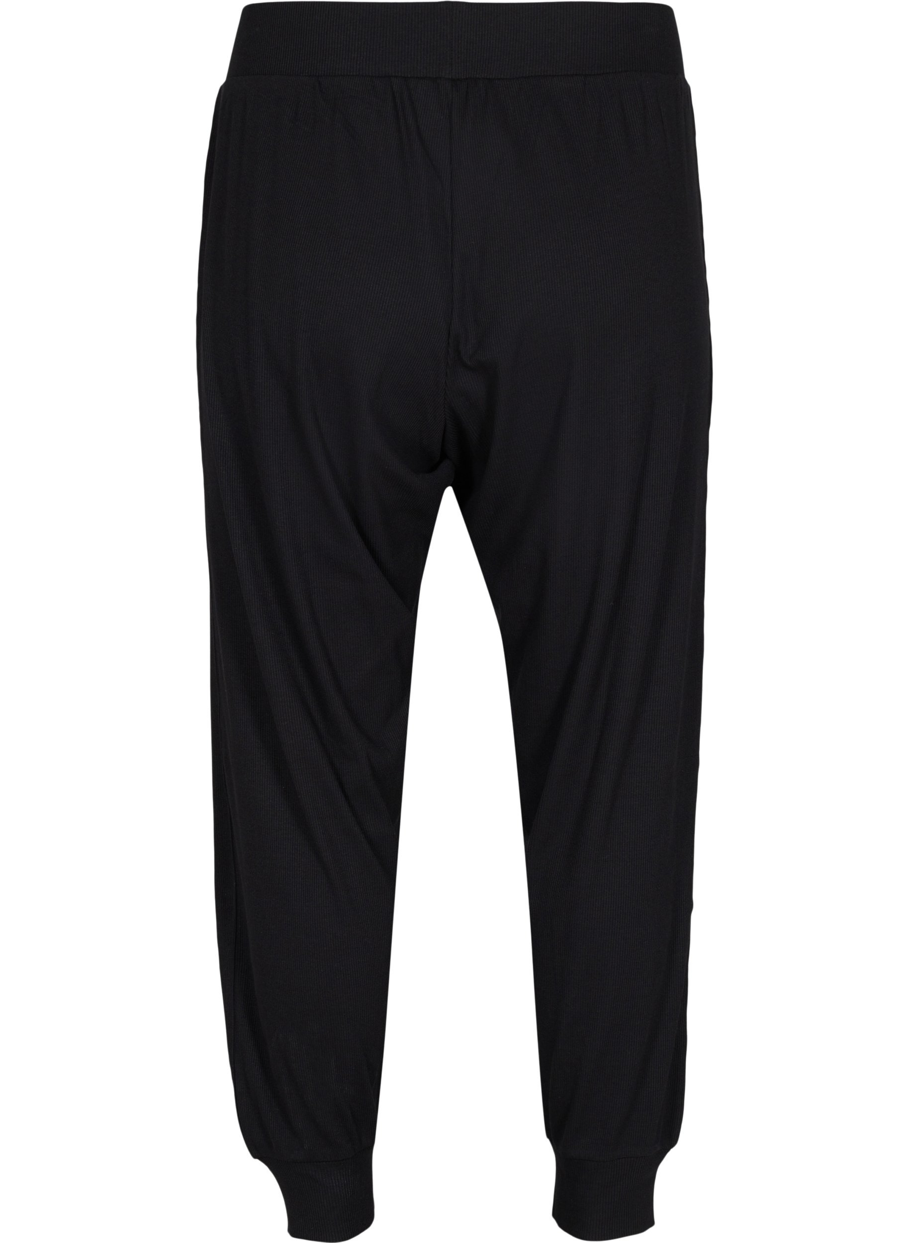 Pantalon ample en côte, Black, Packshot image number 1