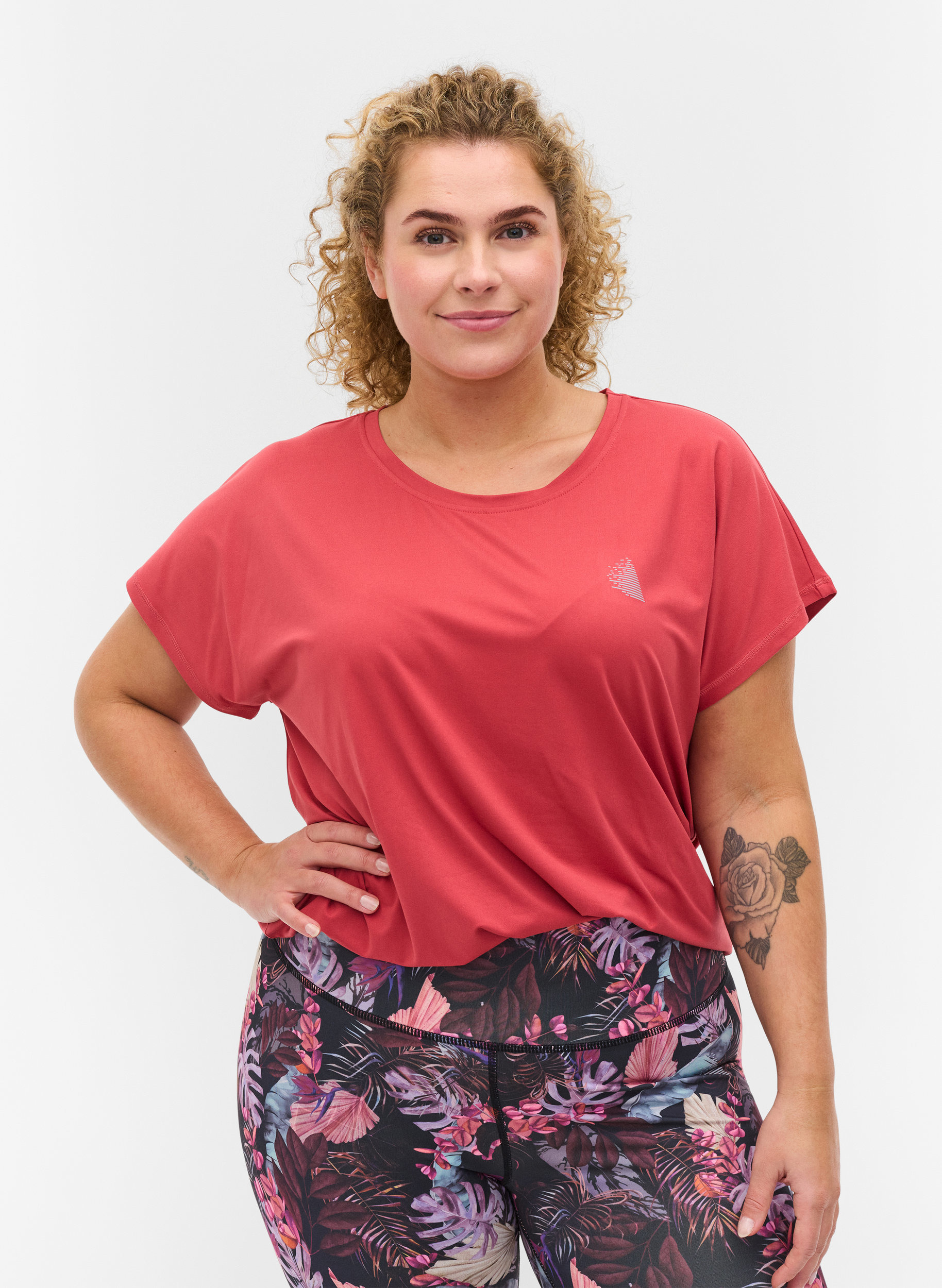 T-shirt basique, Garnet Rose, Model image number 0