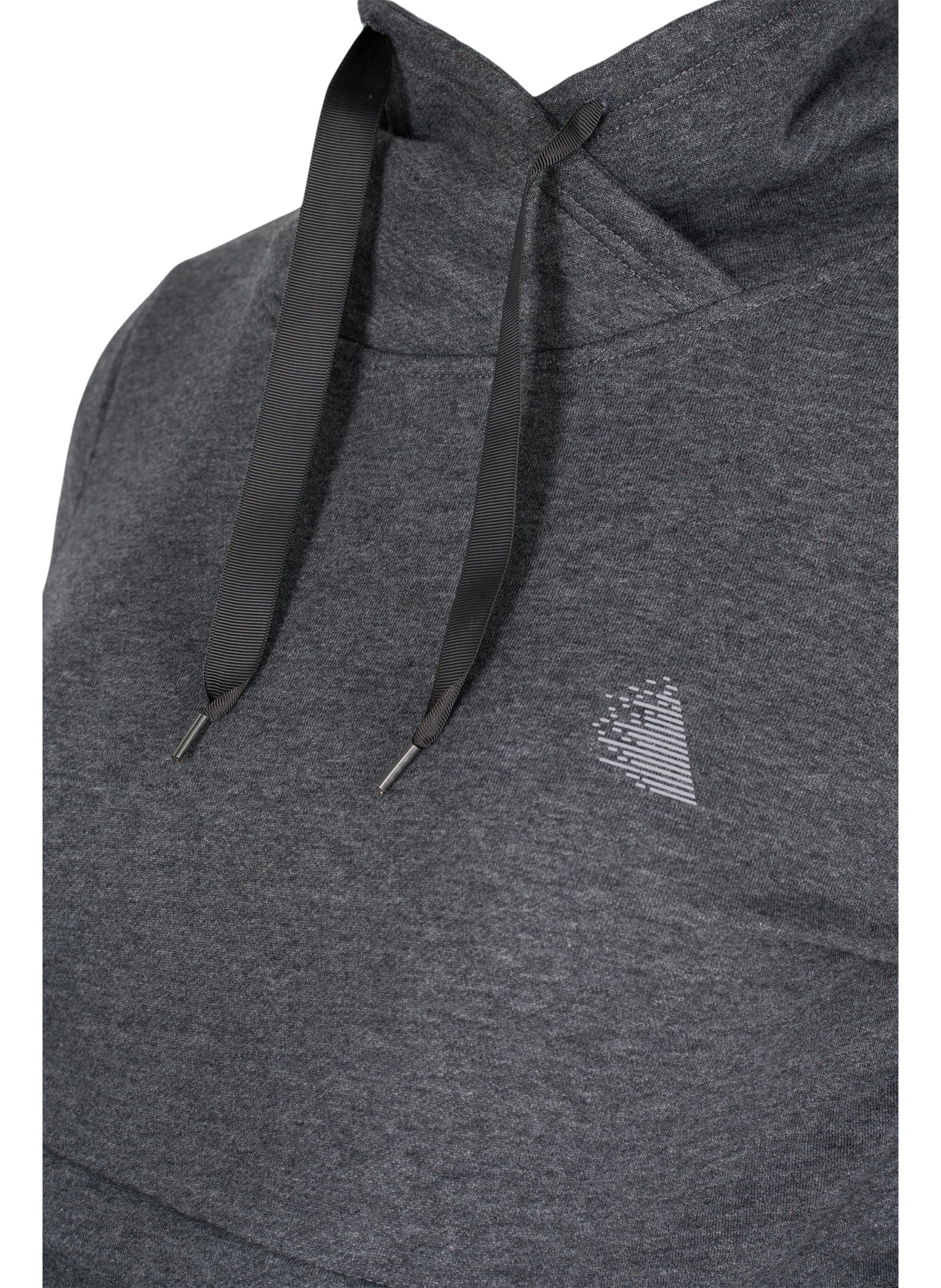 Zwangerschapssweater met borstvoedings functie, Dark Grey Melange, Packshot image number 2