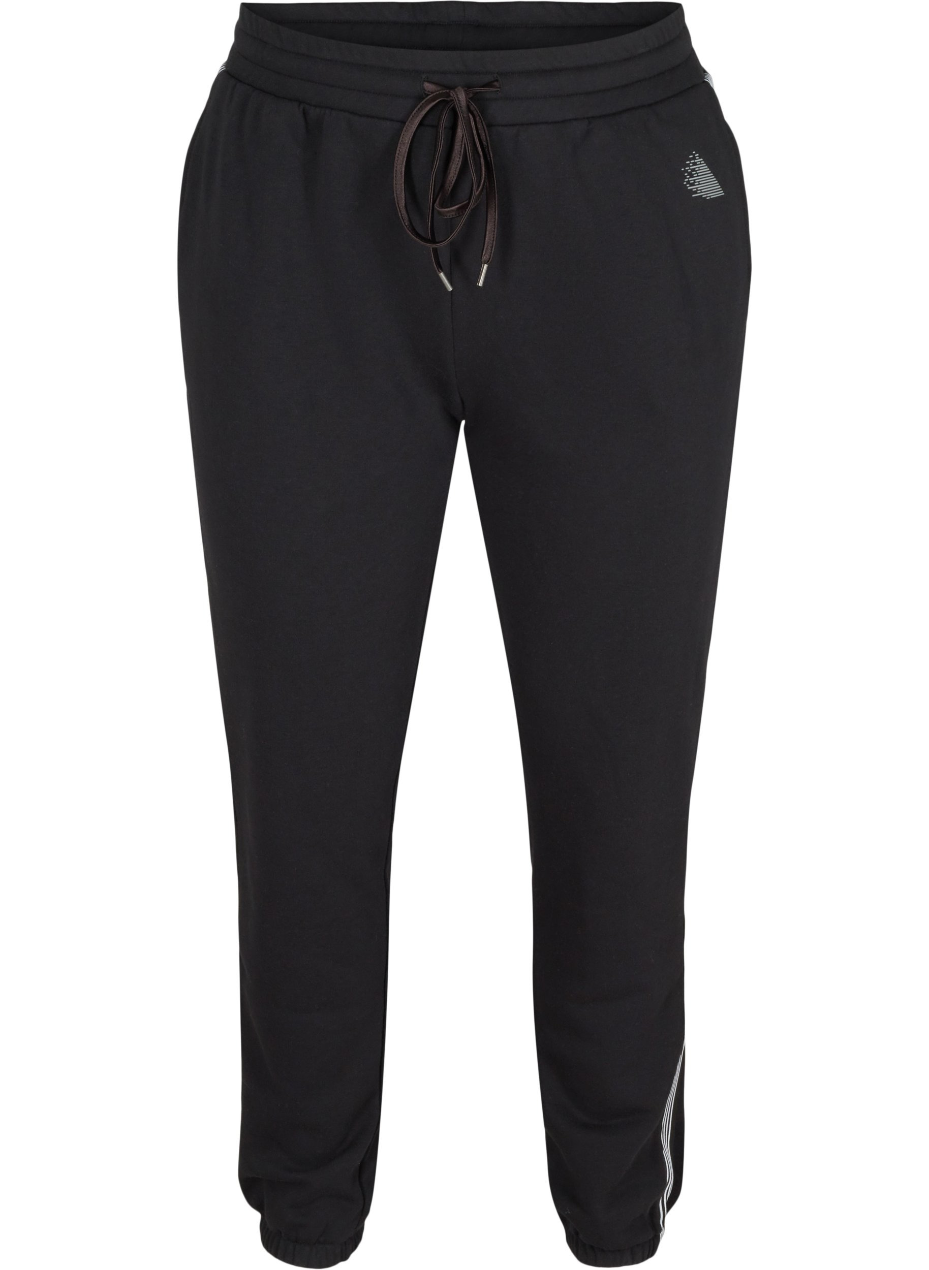 Pantalon de jogging avec cordon de serrage et poches, Black, Packshot image number 0