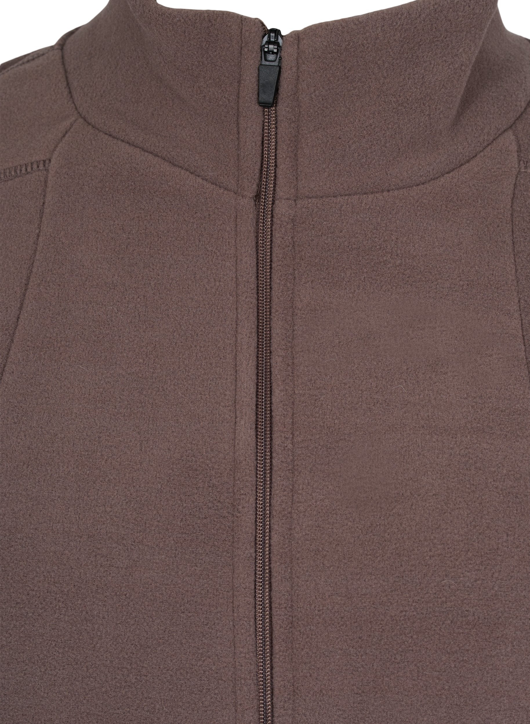 Fleece jas met zakken en rits, Iron, Packshot image number 2