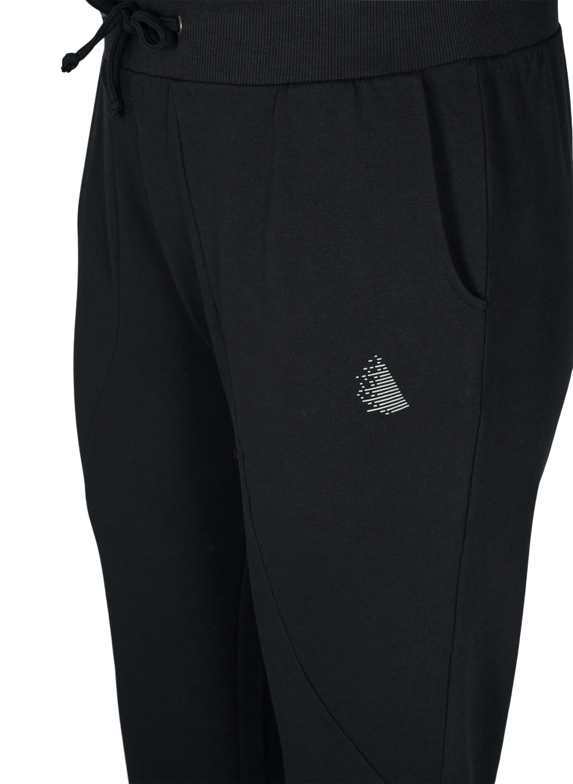 Pantalon d'entraînement uni avec poches, Black, Packshot image number 2