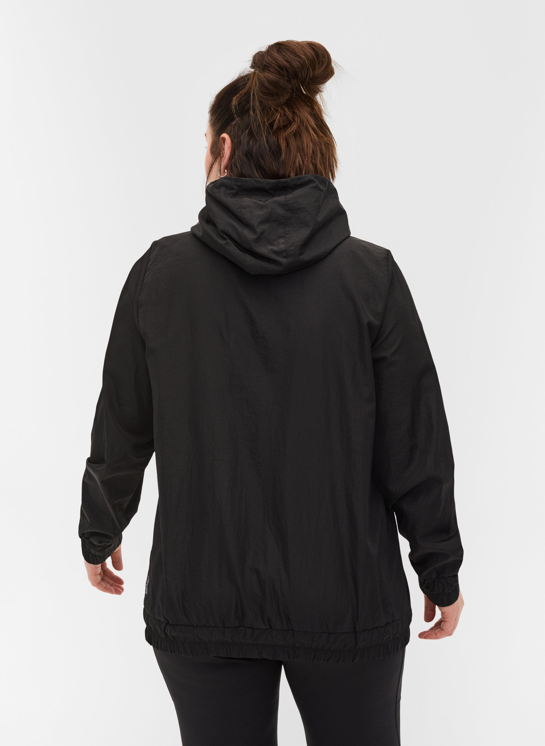 Veste de sport avec capuche et fermeture éclair, Black, Model image number 1