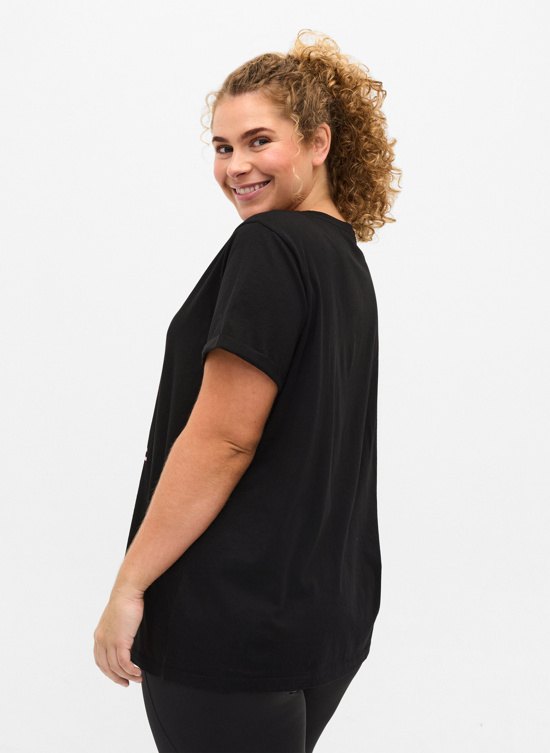 T-shirt de sport avec imprimé, Black Gradiant, Model image number 1