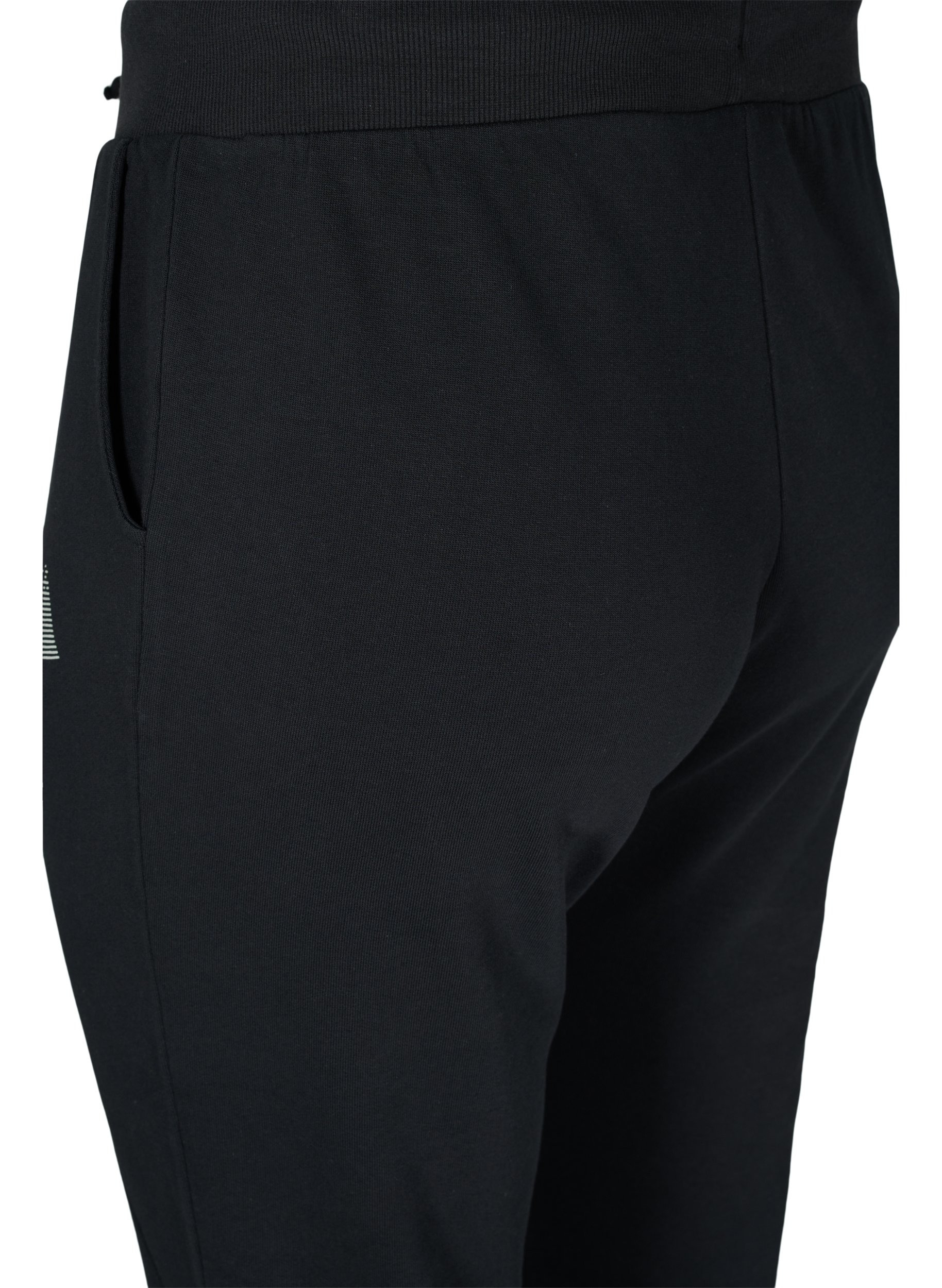 Effen sweatpants met zakken, Black, Packshot image number 3
