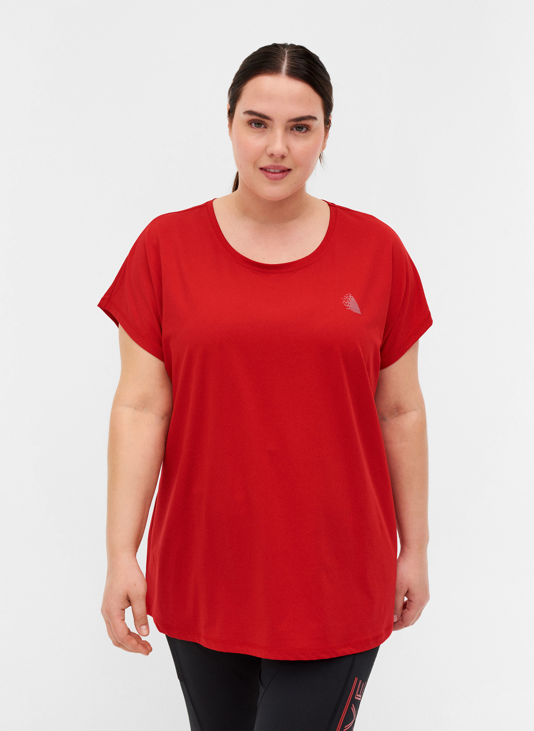 Effen sportshirt, Haute Red, Model image number 0