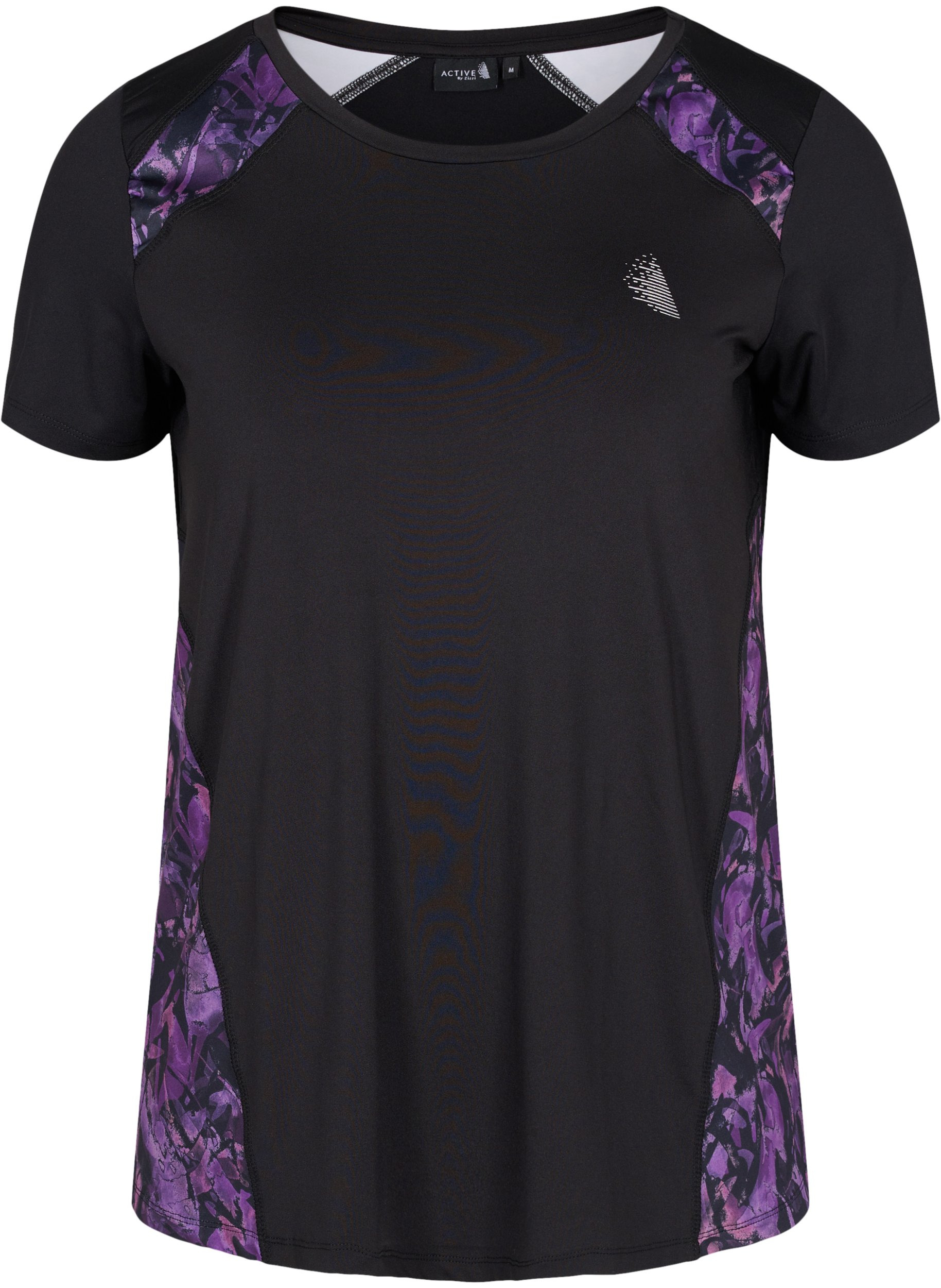 T-shirt de sport avec détails imprimés, Black, Packshot image number 0