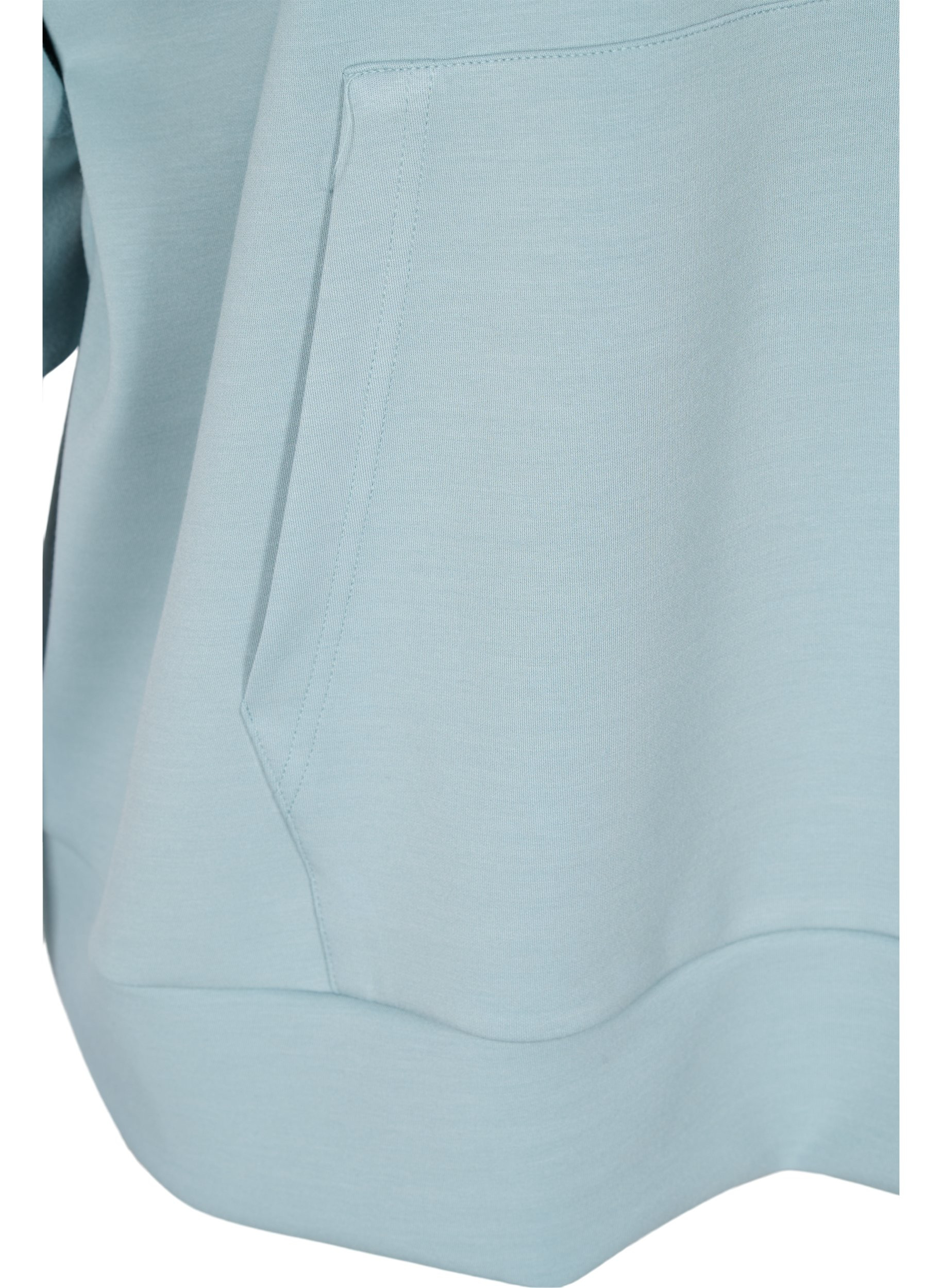 Sweat-shirt à capuche et manches 3/4, Slate, Packshot image number 3