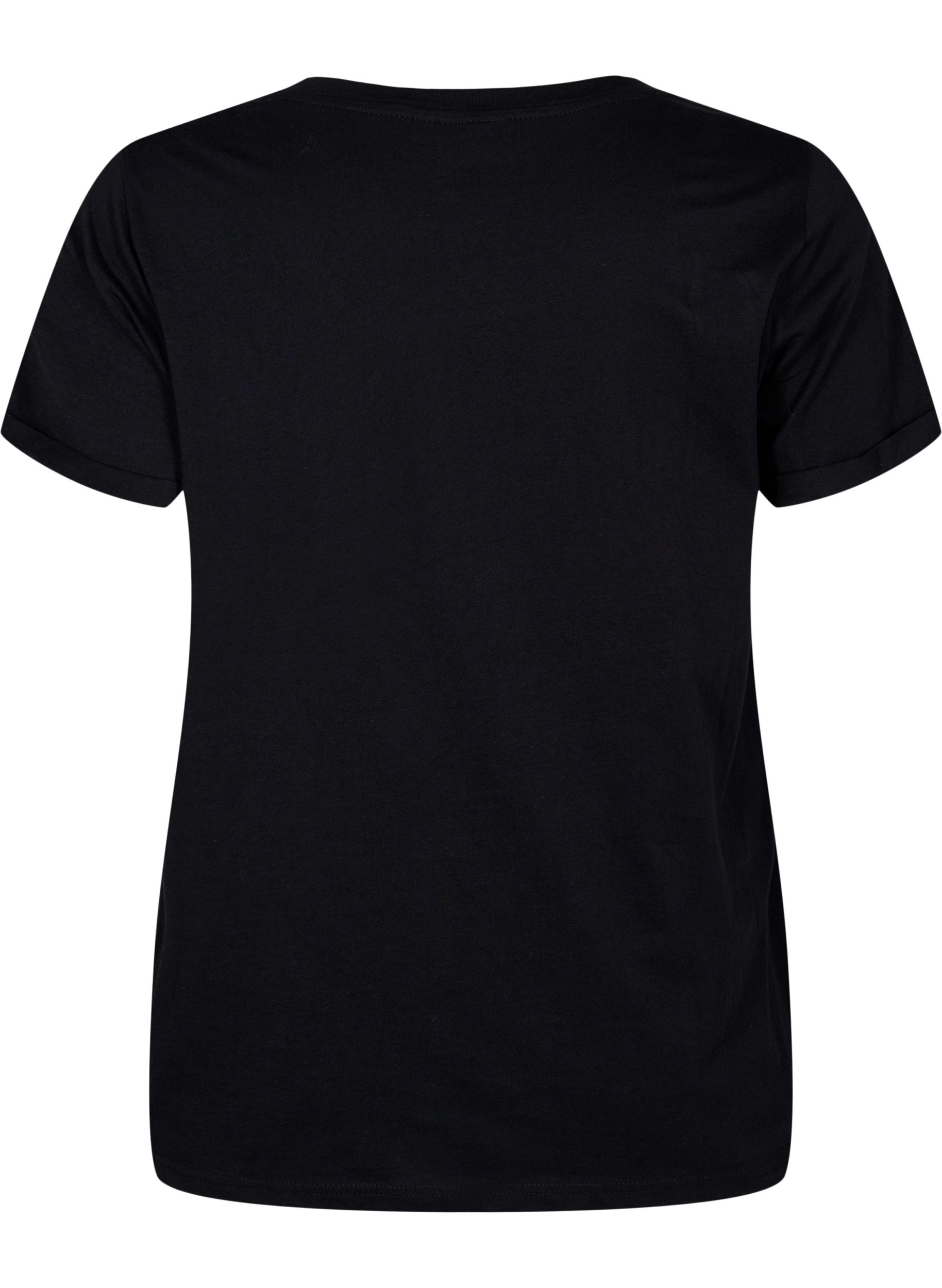 T-shirt de sport avec imprimé, Black White Logo, Packshot image number 1