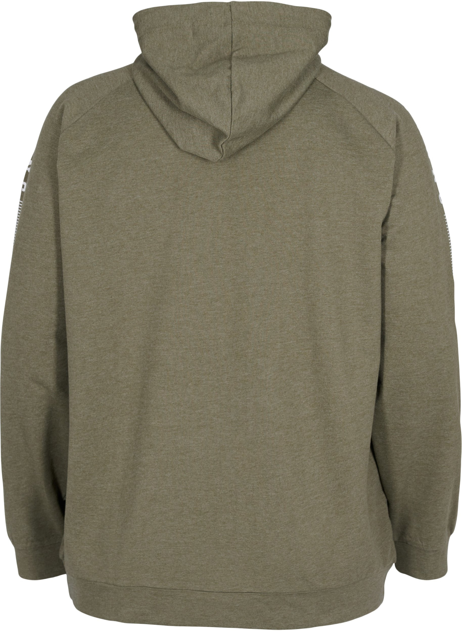Sweatshirt met capuchon en rits, Ivy Green Melange, Packshot image number 1
