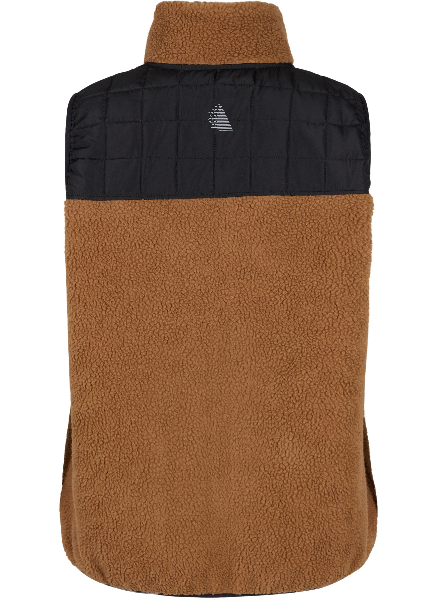 Vest in teddy en quilt, Camel, Packshot image number 1