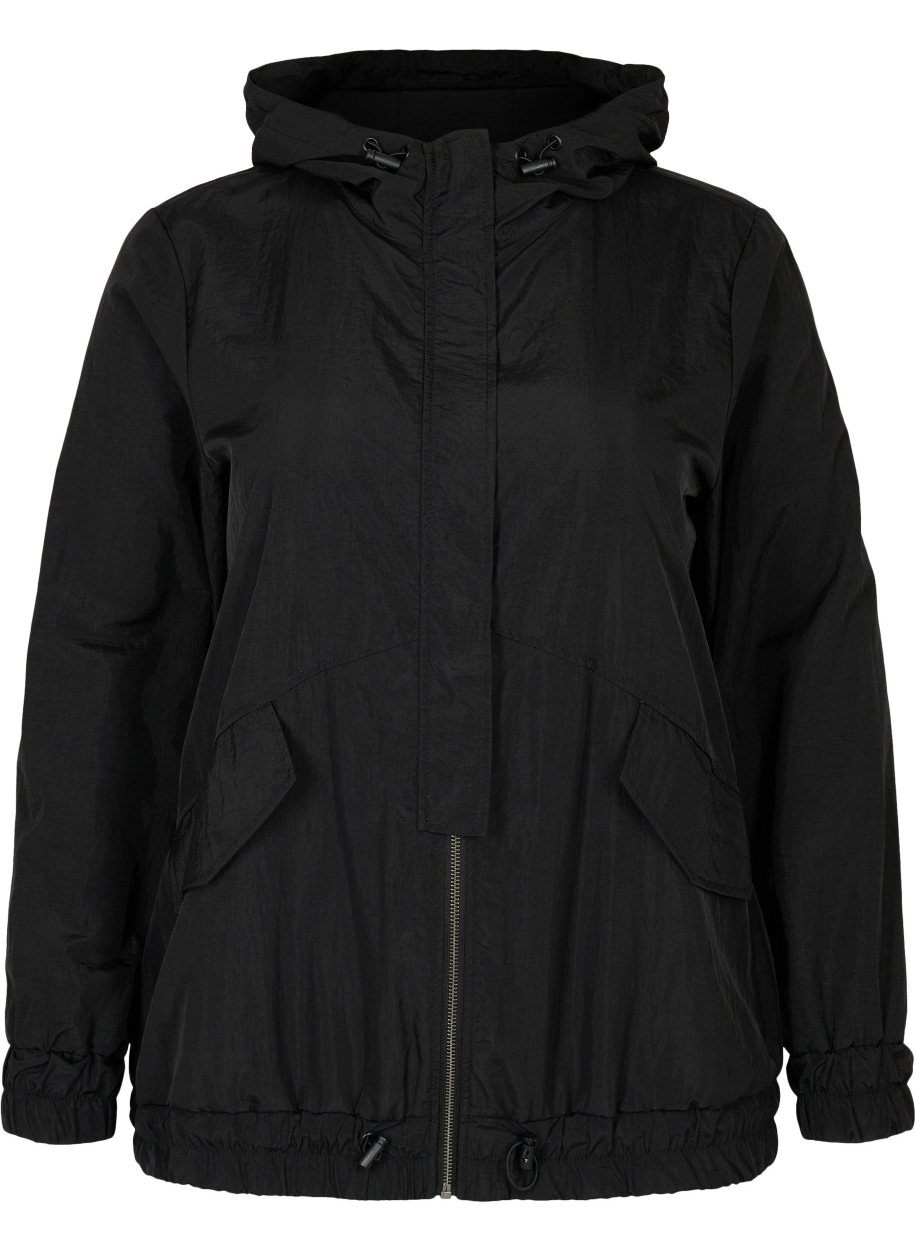 Veste de sport avec capuche et fermeture éclair, Black, Packshot image number 0