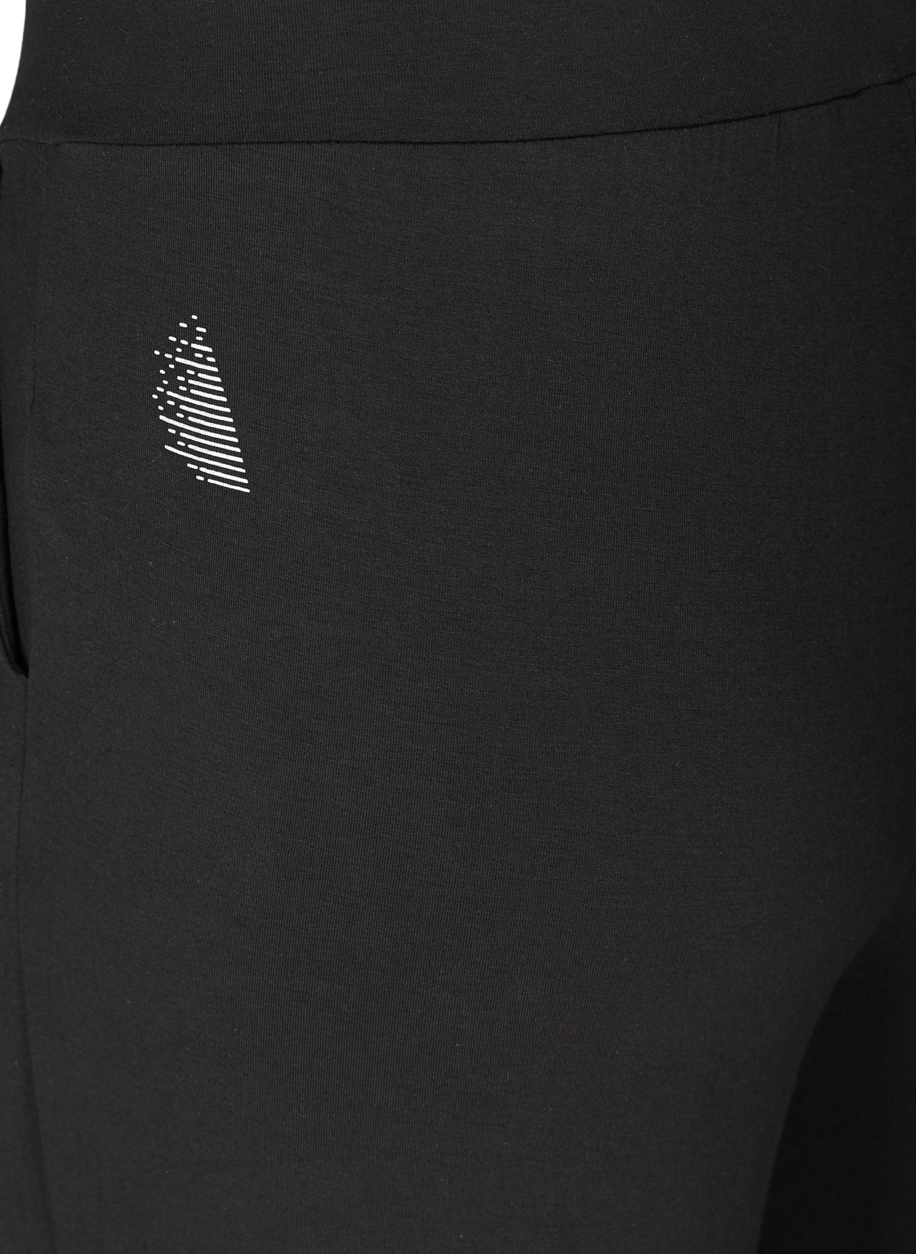 Pantalon de sport ample en viscose, Black, Packshot image number 3