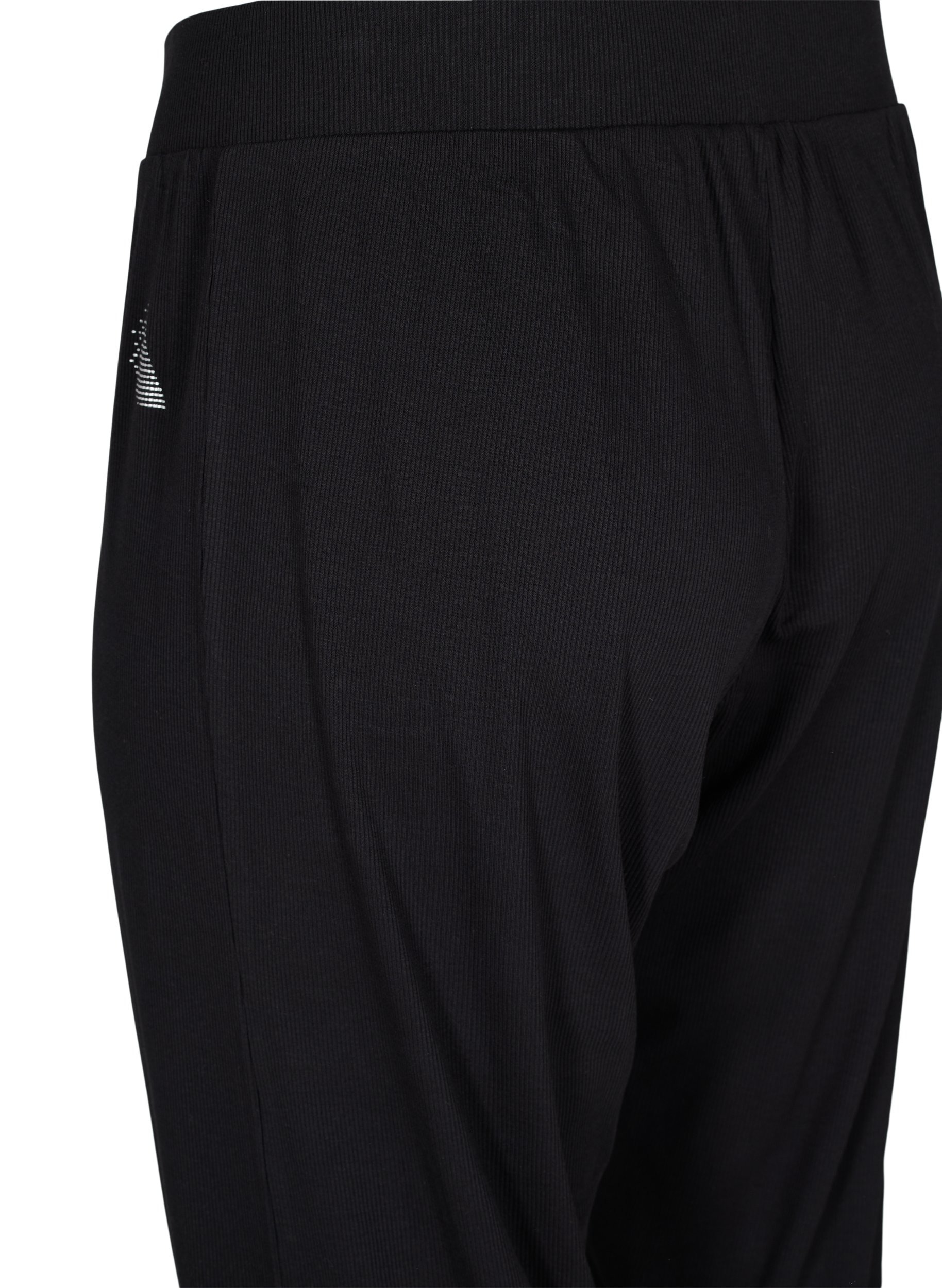 Pantalon ample en côte, Black, Packshot image number 3