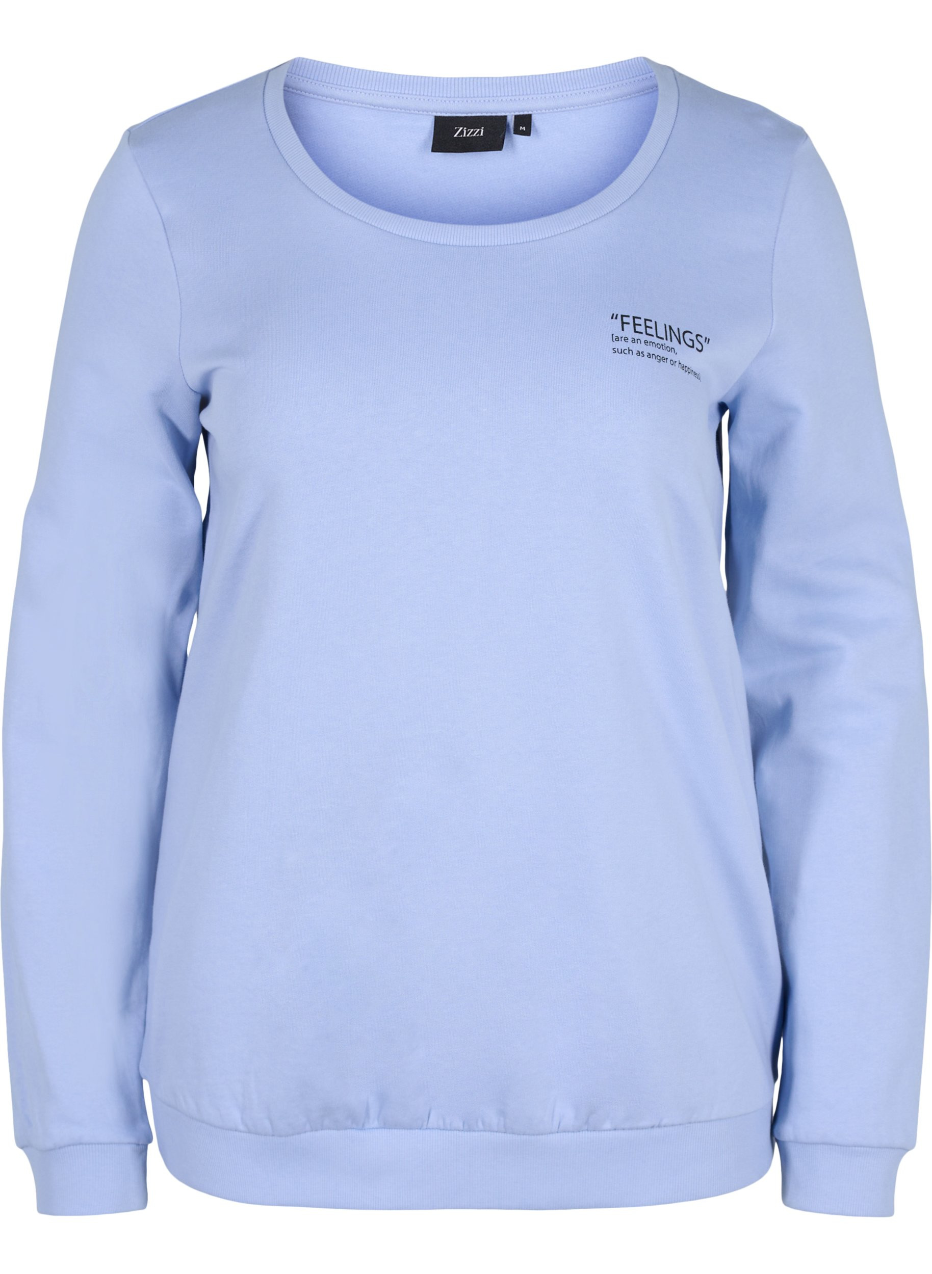 Katoenen sweatshirt met tekstprint, Blue Heron, Packshot
