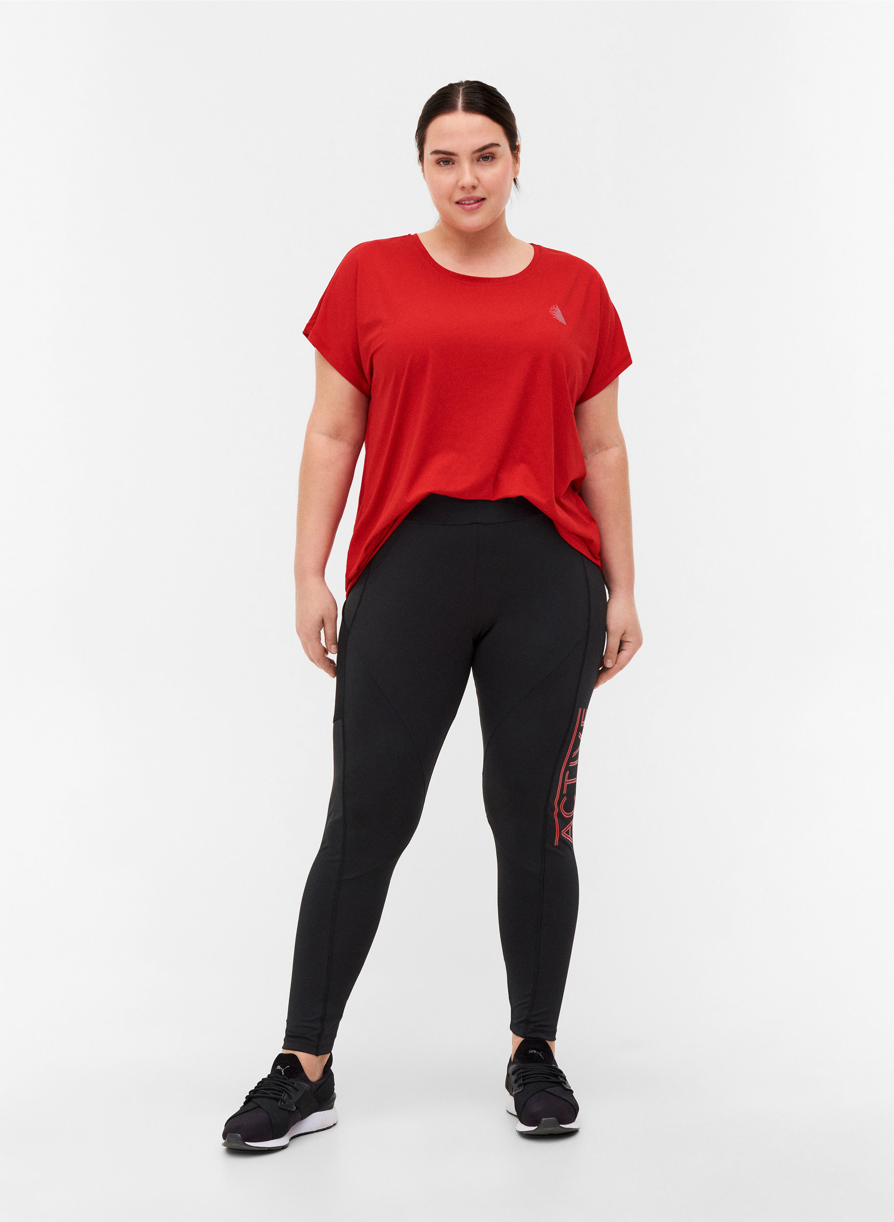 Effen sportshirt, Haute Red, Model image number 2