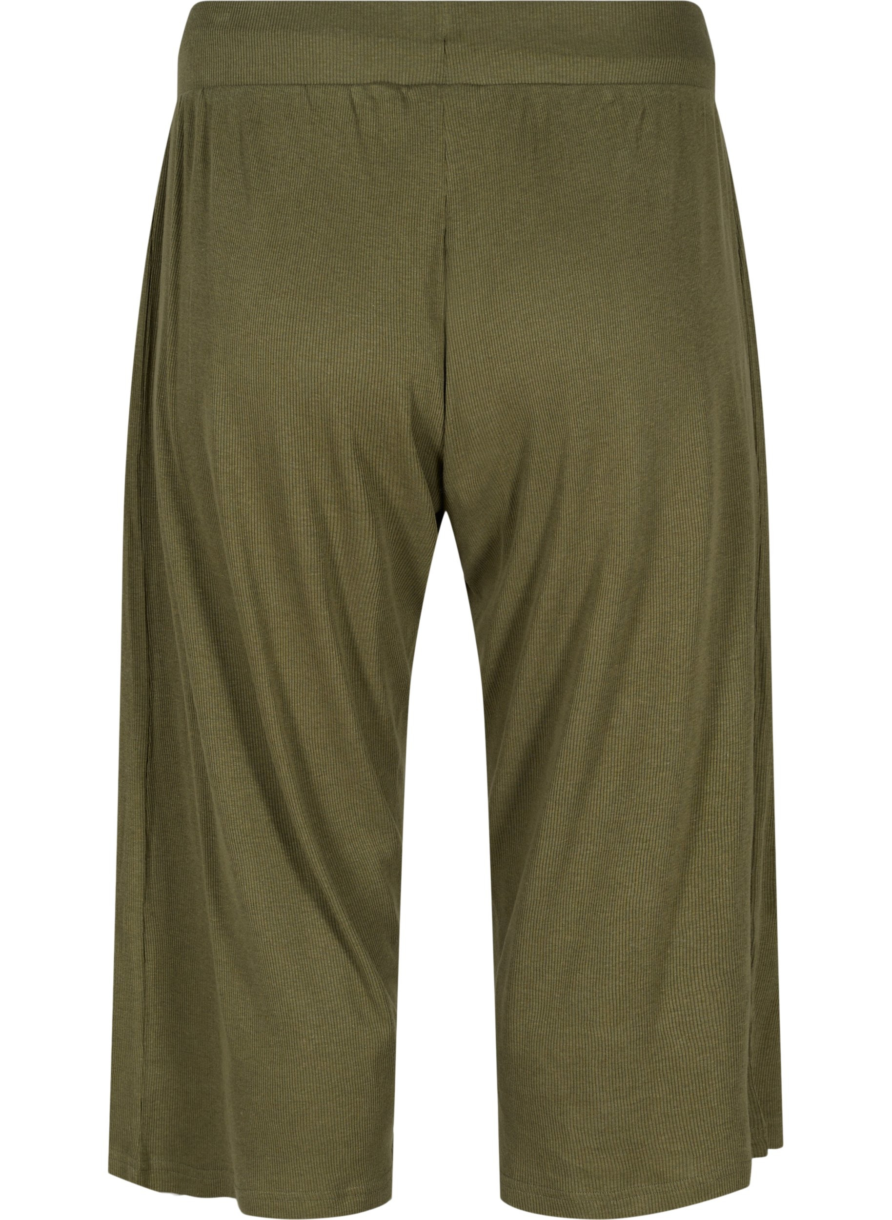 Pantalon-culotte ample en qualité côtelée, Ivy Green, Packshot image number 1