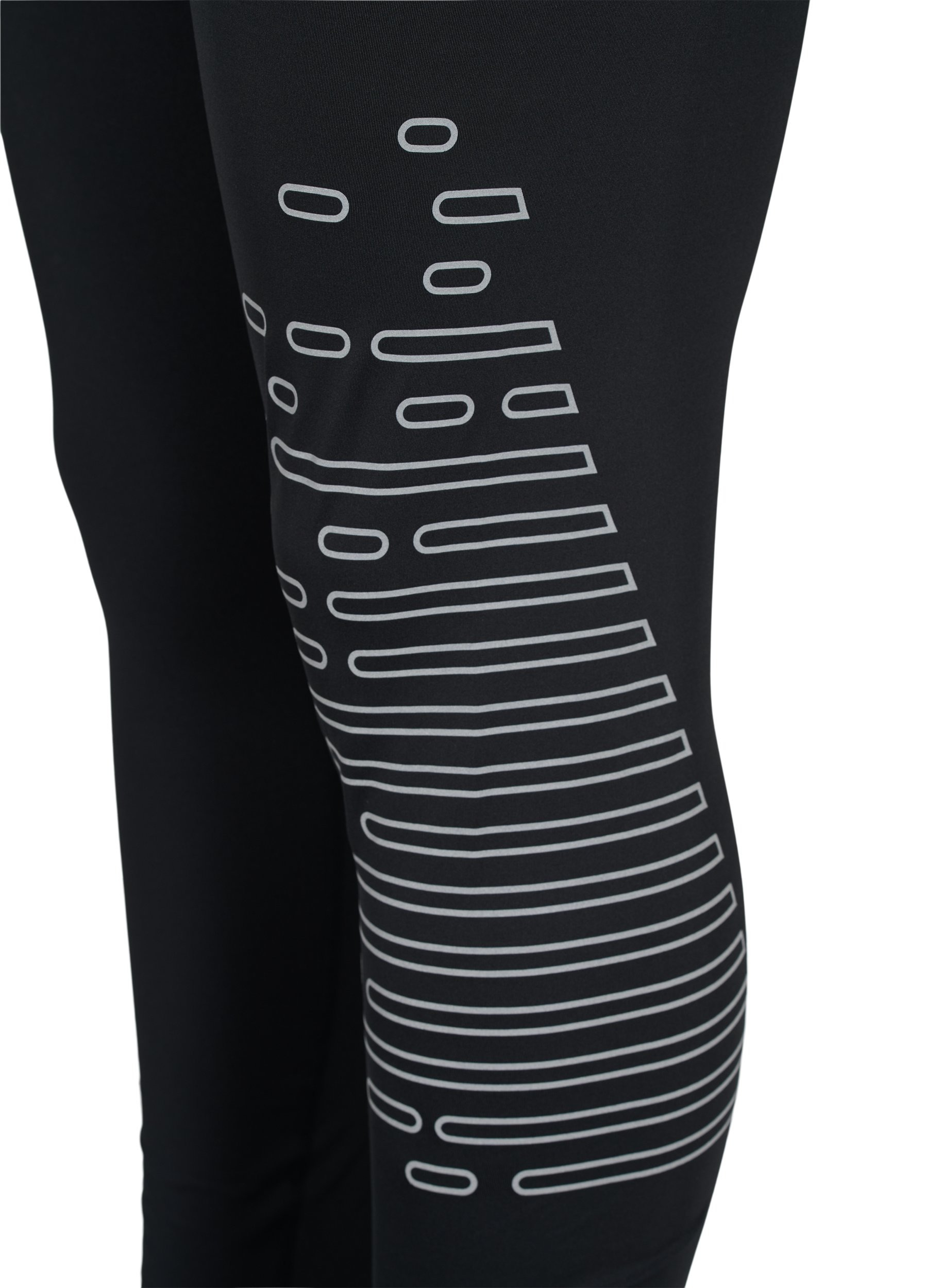 Collants d'entraînement courts avec réflecteurs, Black Reflex, Packshot image number 3