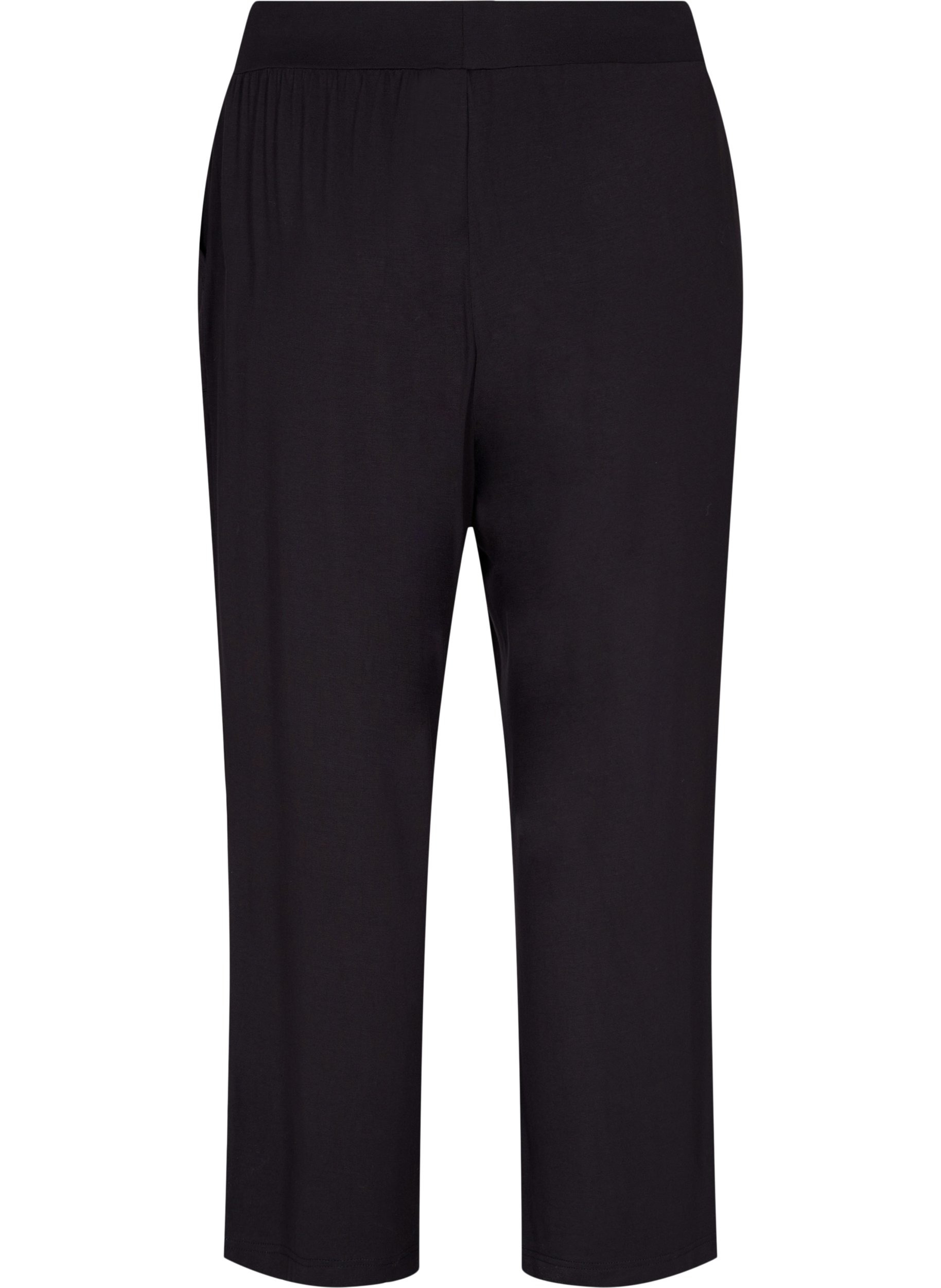 Pantalon de sport en viscose avec poches, Black, Packshot image number 1