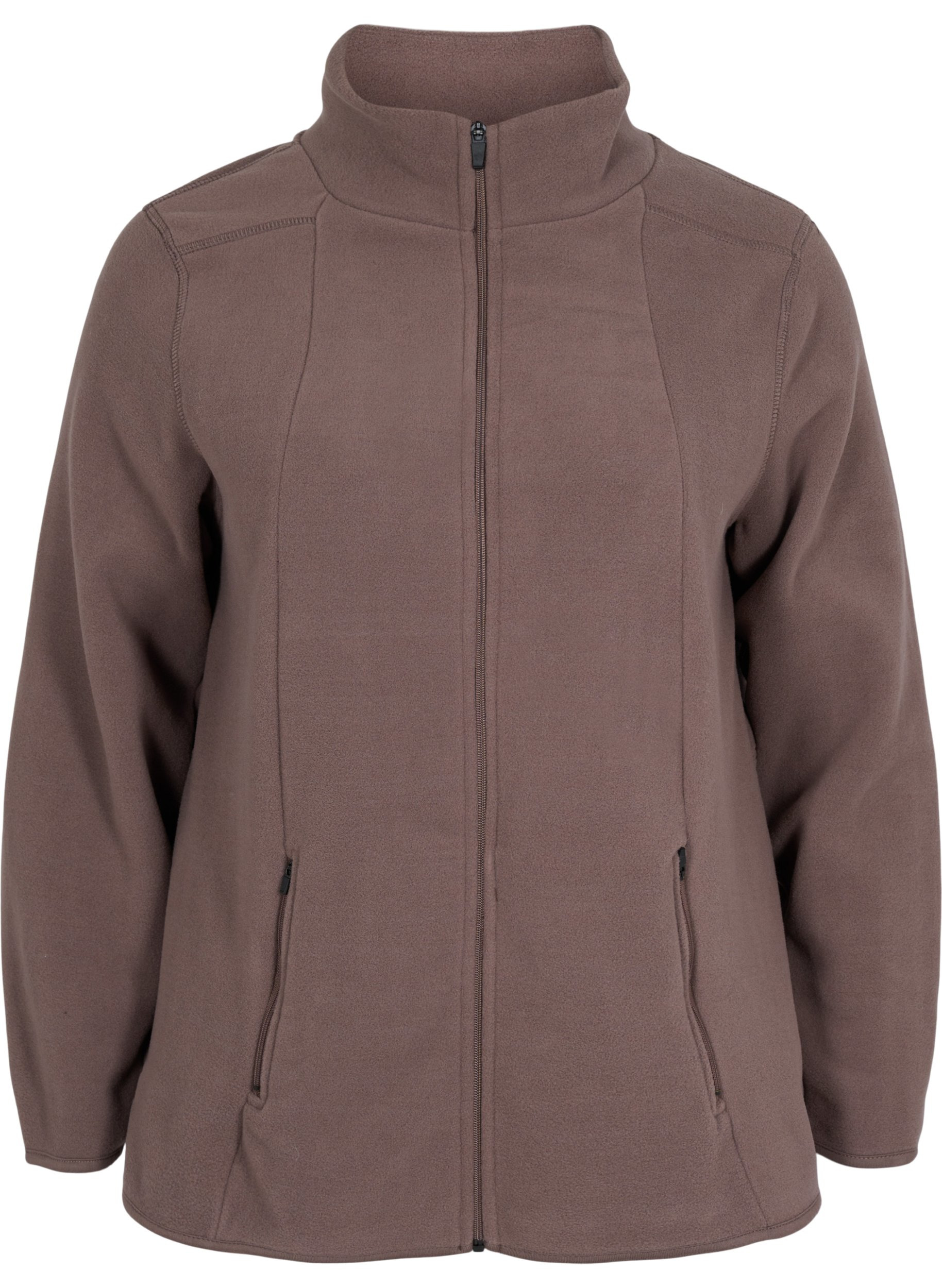 Fleece jas met zakken en rits, Iron, Packshot image number 0