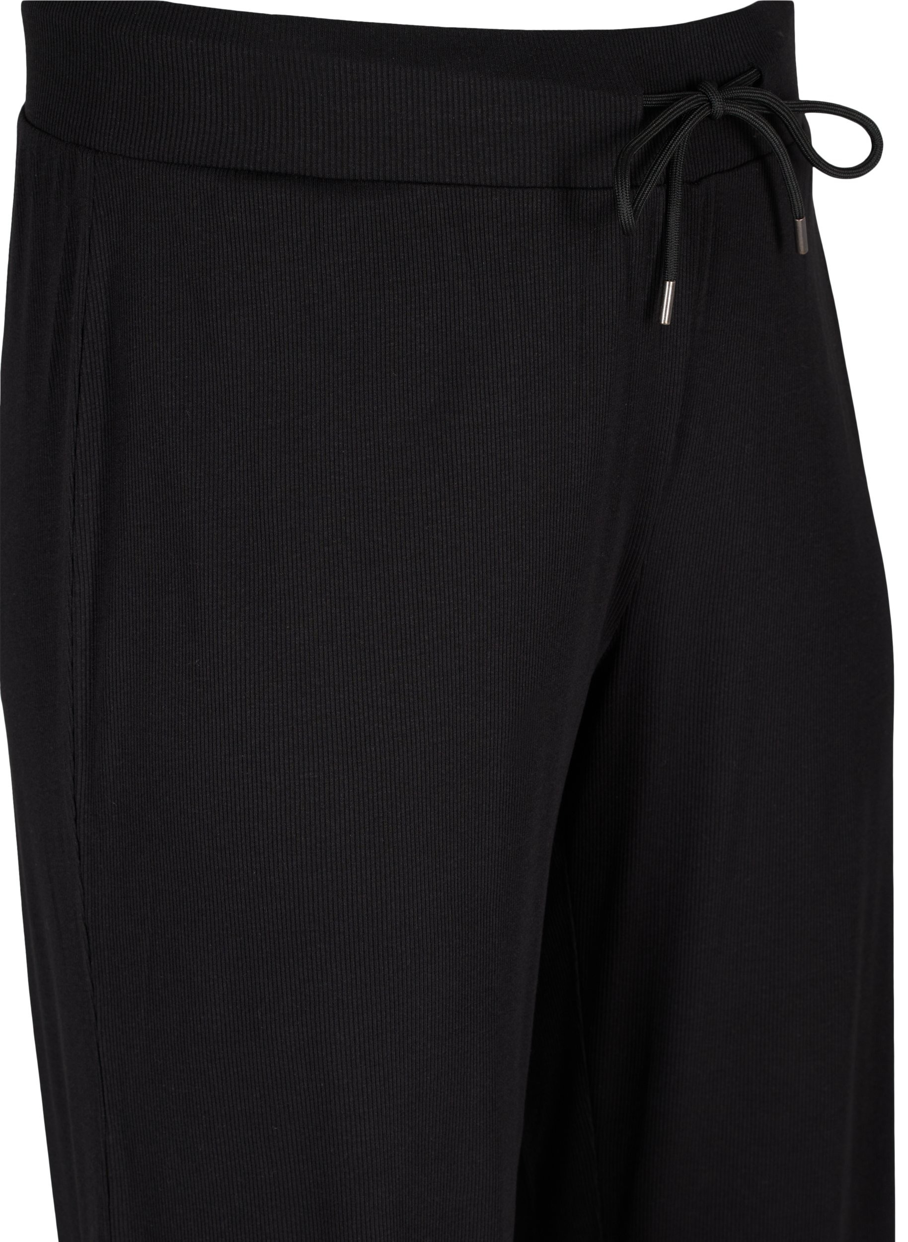 Pantalon ample en coton mélangé, Black, Packshot image number 2