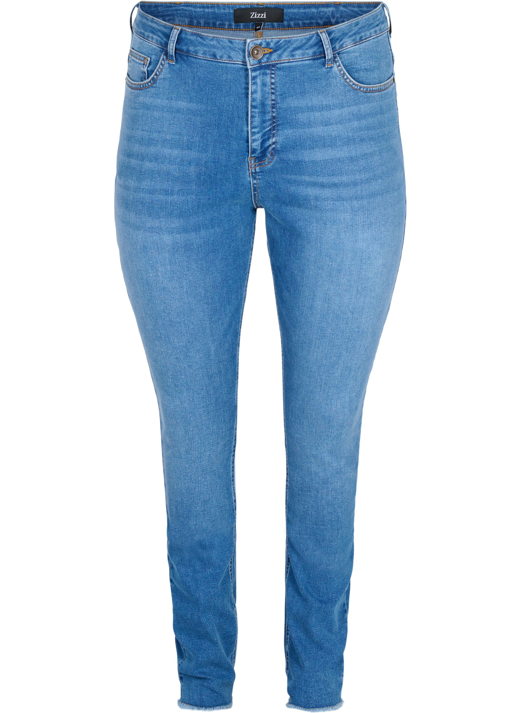 Bea jeans met extra hoge taille, Blue denim, Packshot