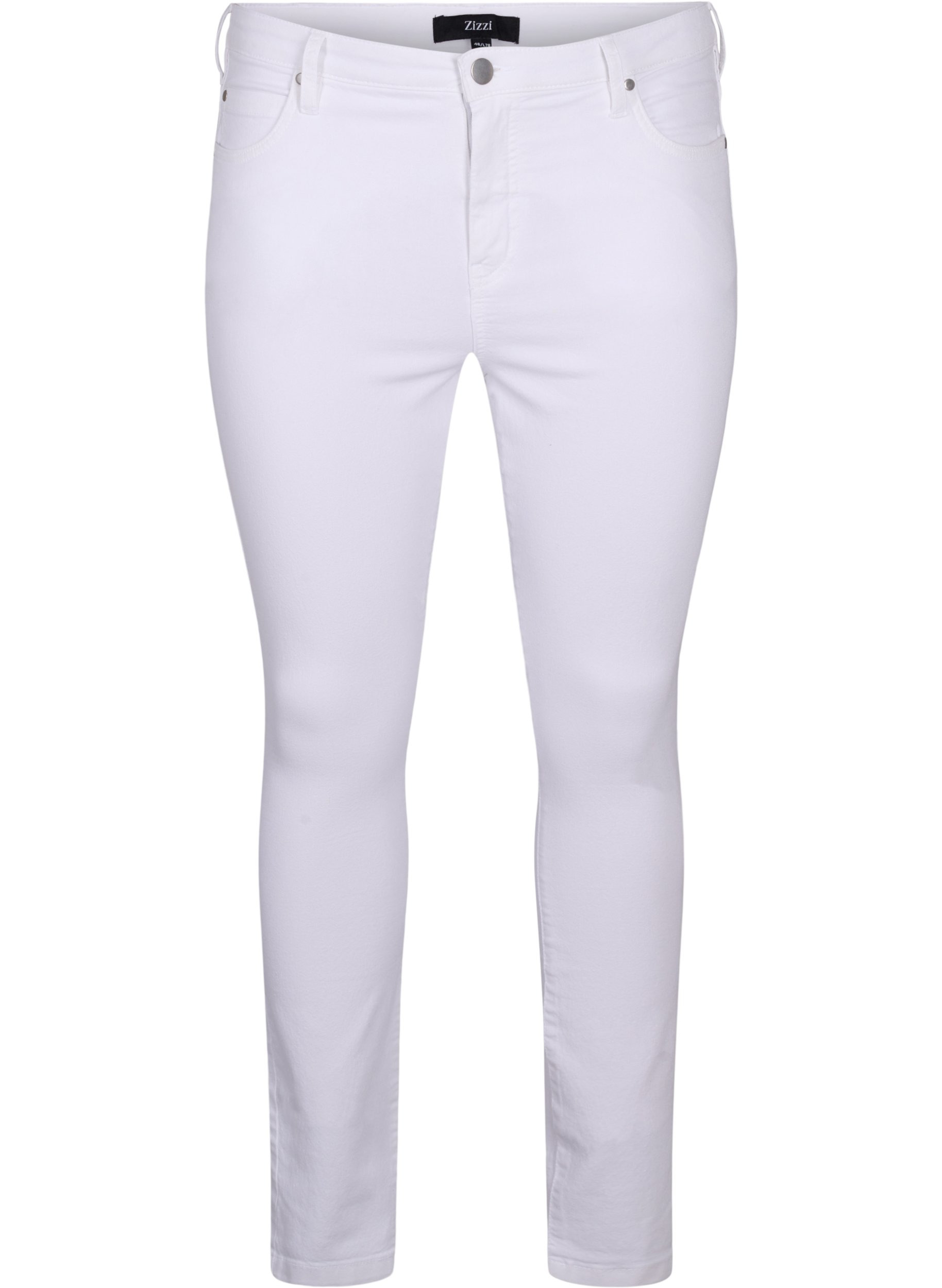 super slim fit Amy jeans met hoge taille, White, Packshot