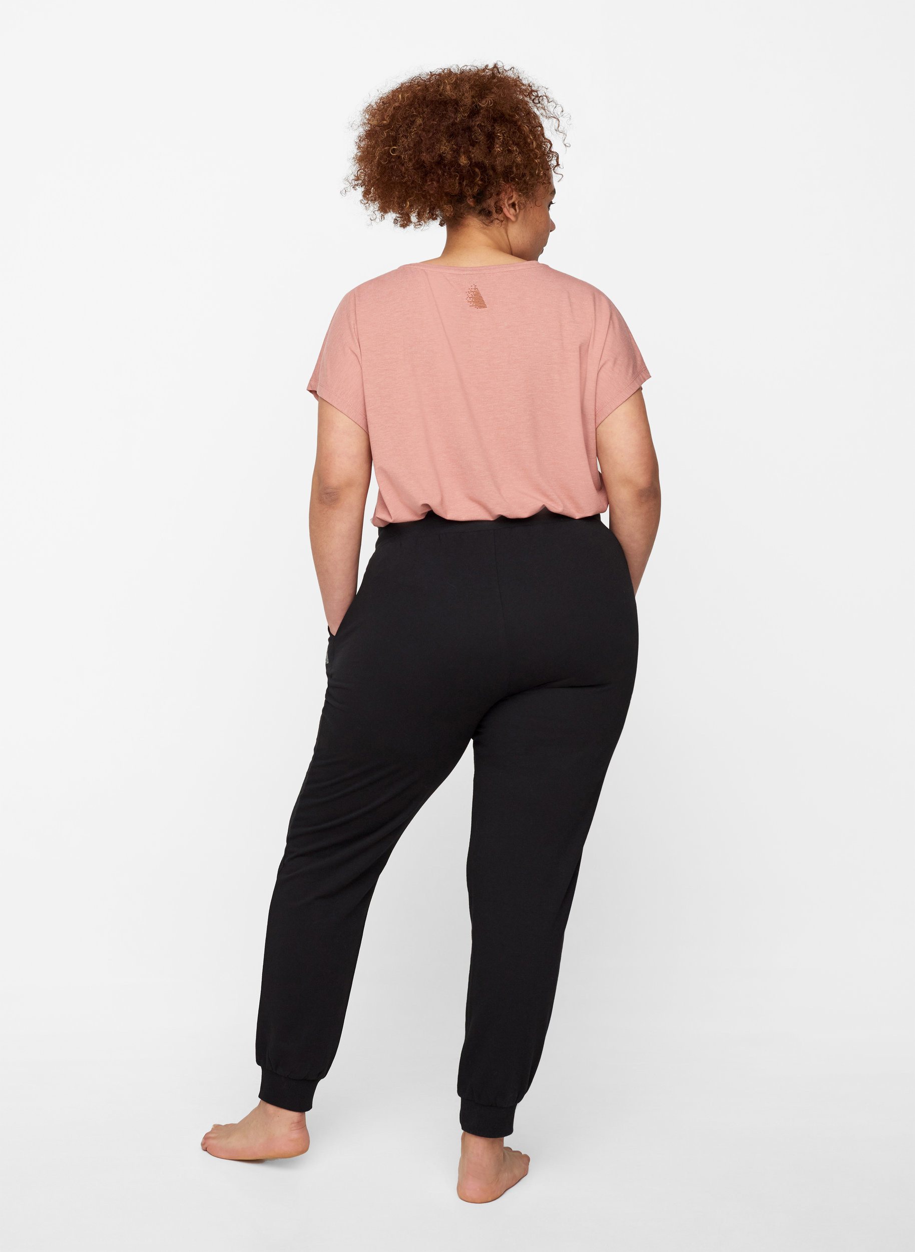 Pantalon de fitness ample avec poches, Black, Model image number 2